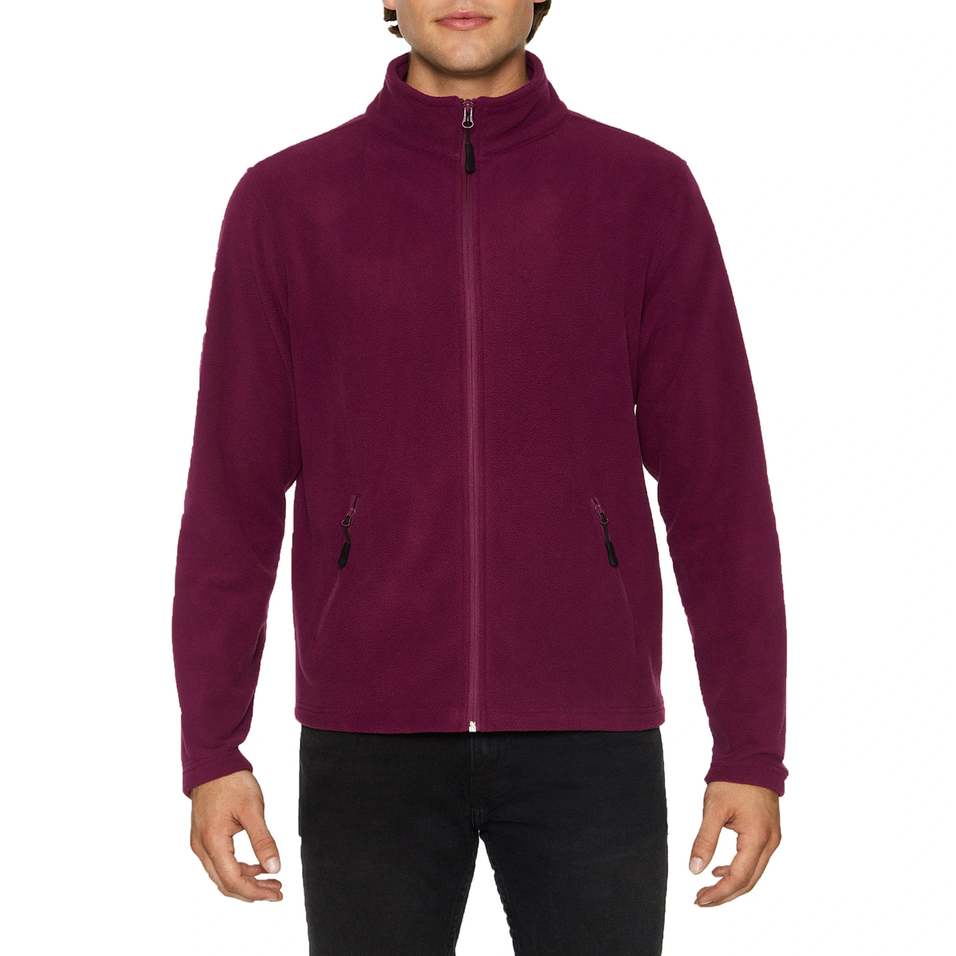 Реглан з мікрофлісу на блискавці Hammer 280, TM Gildan - maroon / 2XL