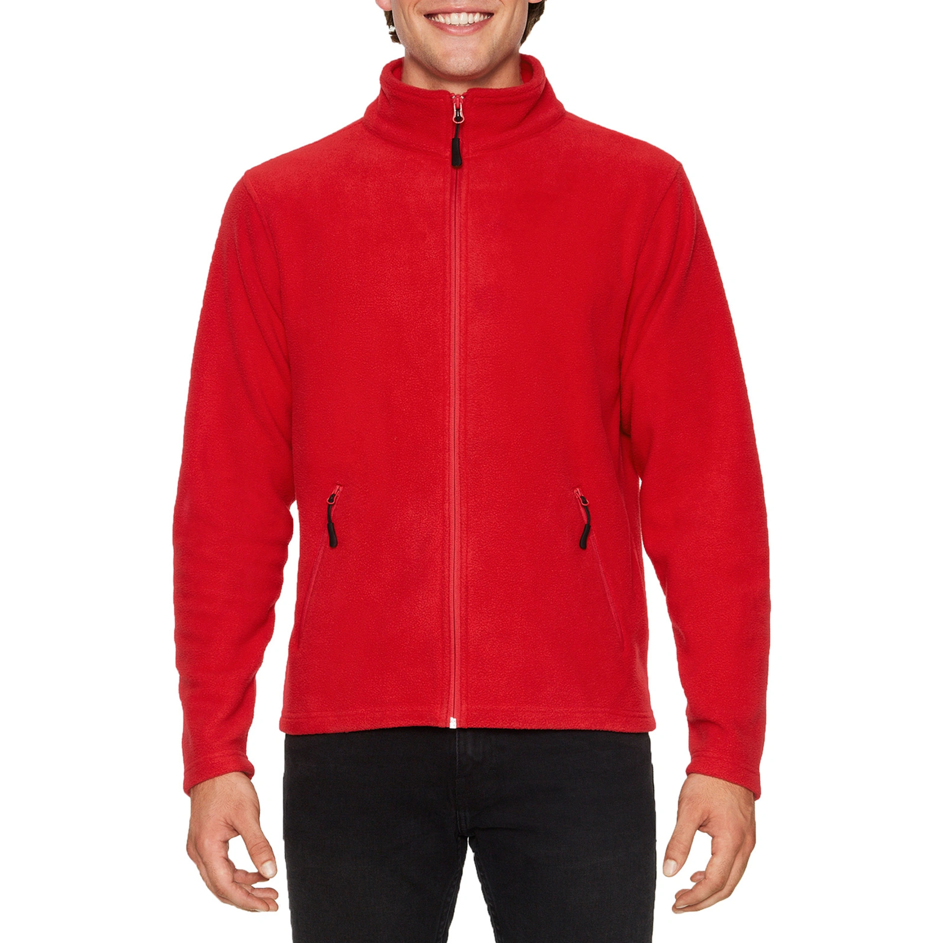 Реглан з мікрофлісу на блискавці Hammer 280, TM Gildan - red / 2XL