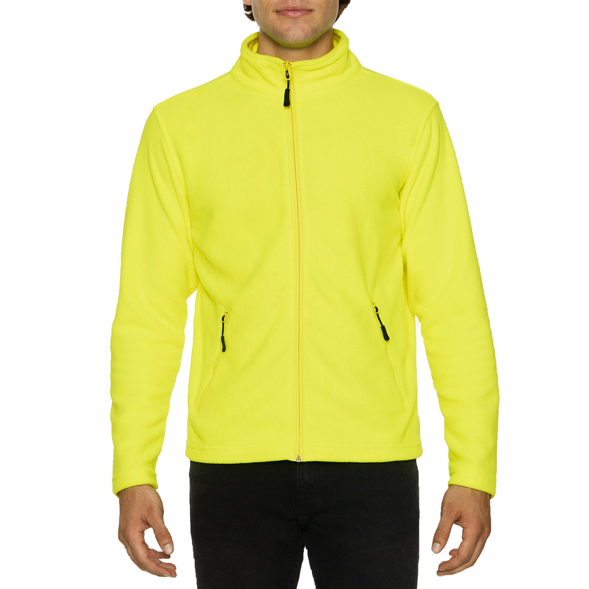 Реглан з мікрофлісу на блискавці Hammer 280, TM Gildan - safety green / 2XL