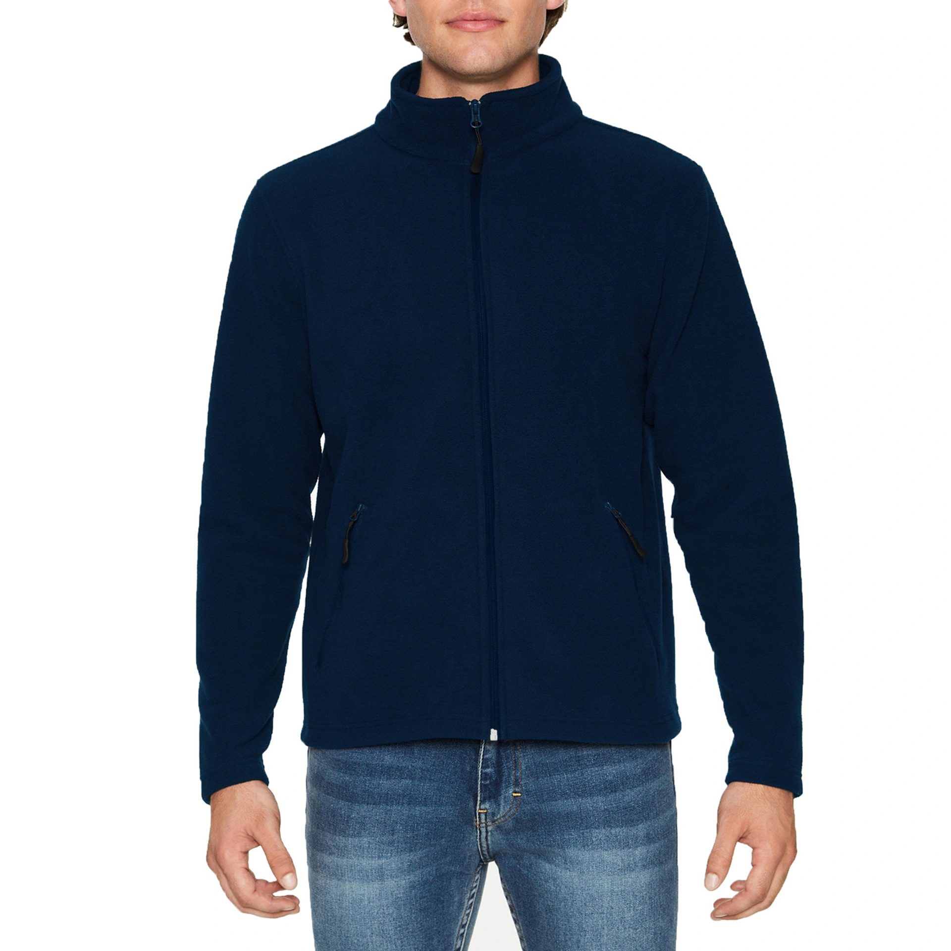 Реглан з мікрофлісу на блискавці Hammer 280, TM Gildan - navy / 2XL