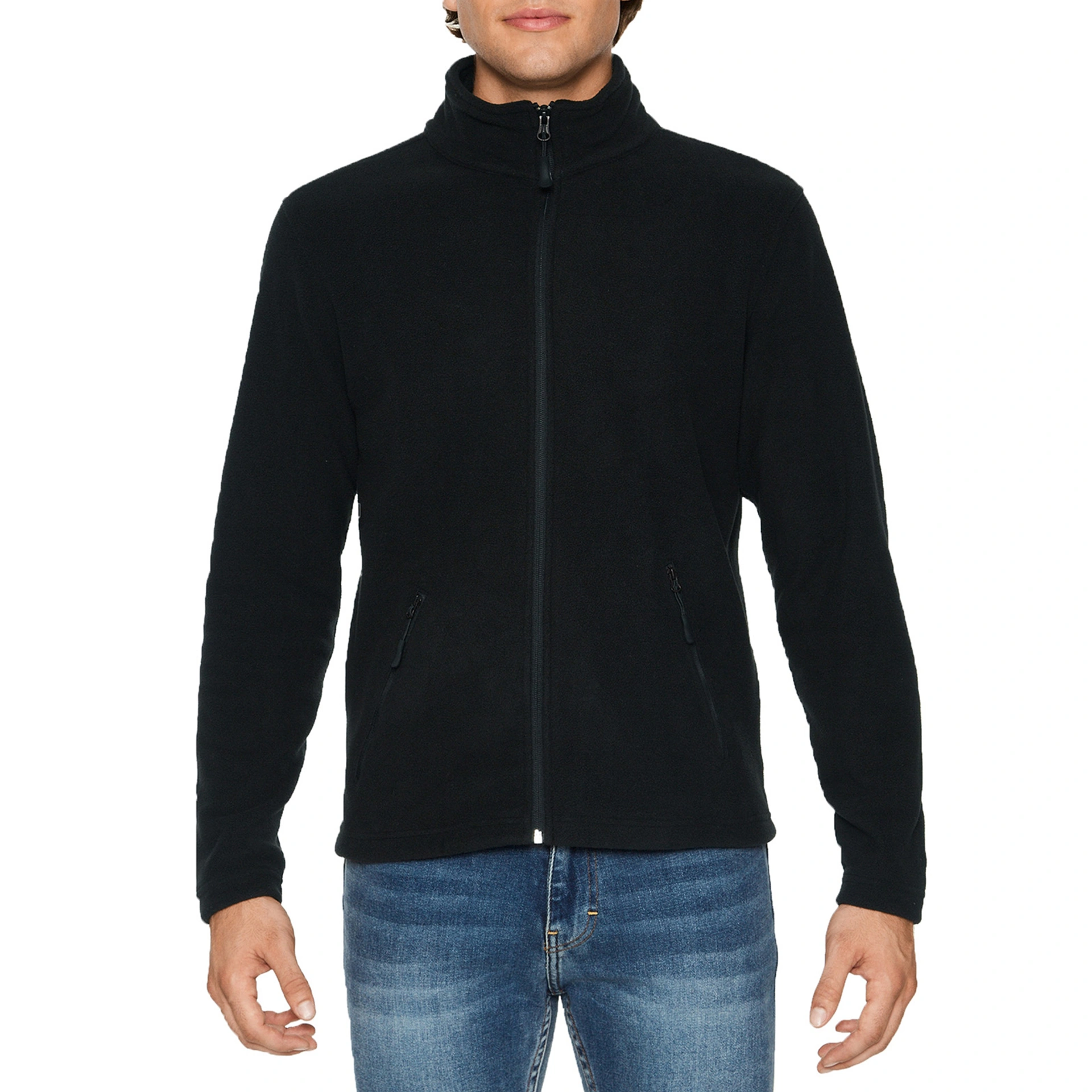 Реглан з мікрофлісу на блискавці Hammer 280, TM Gildan - black / 2XL