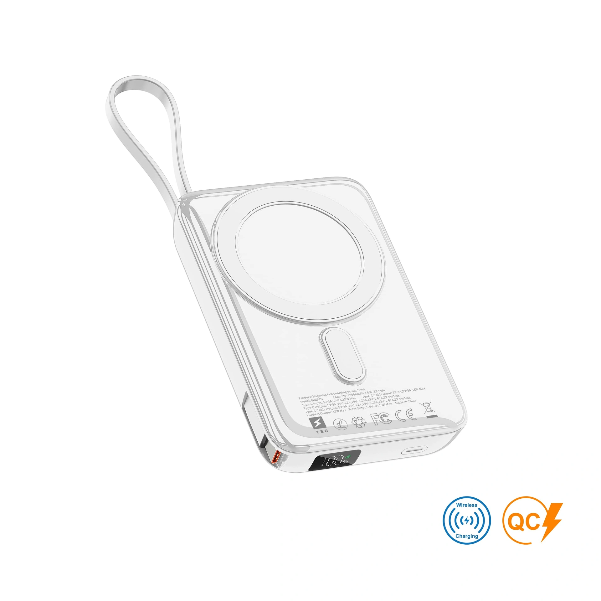 Glam 10000 mAh 22.5W Power Bank, TM TEG