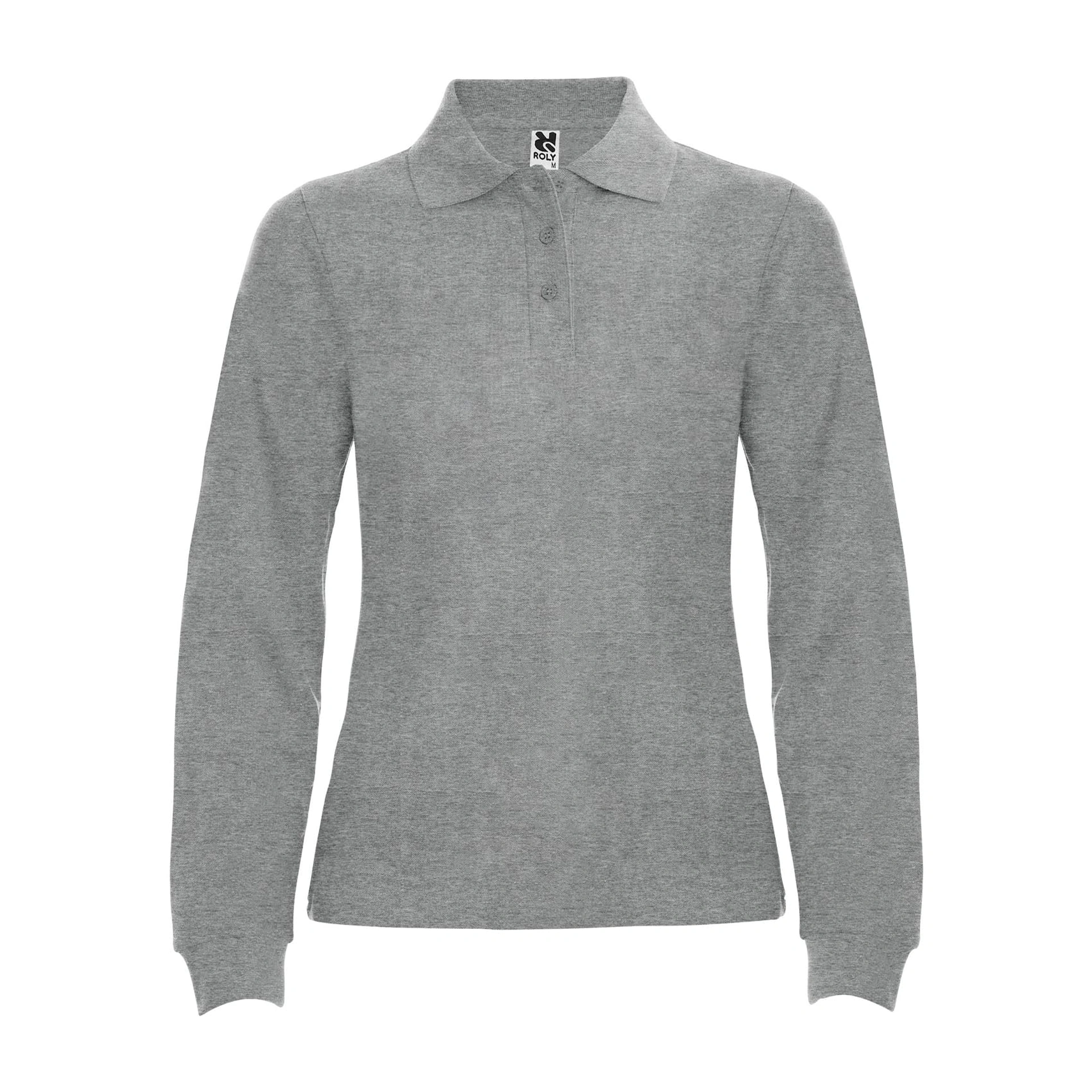 Поло жіноче з довгим рукавом Estrella woman L/S 220 - heather grey / 2XL
