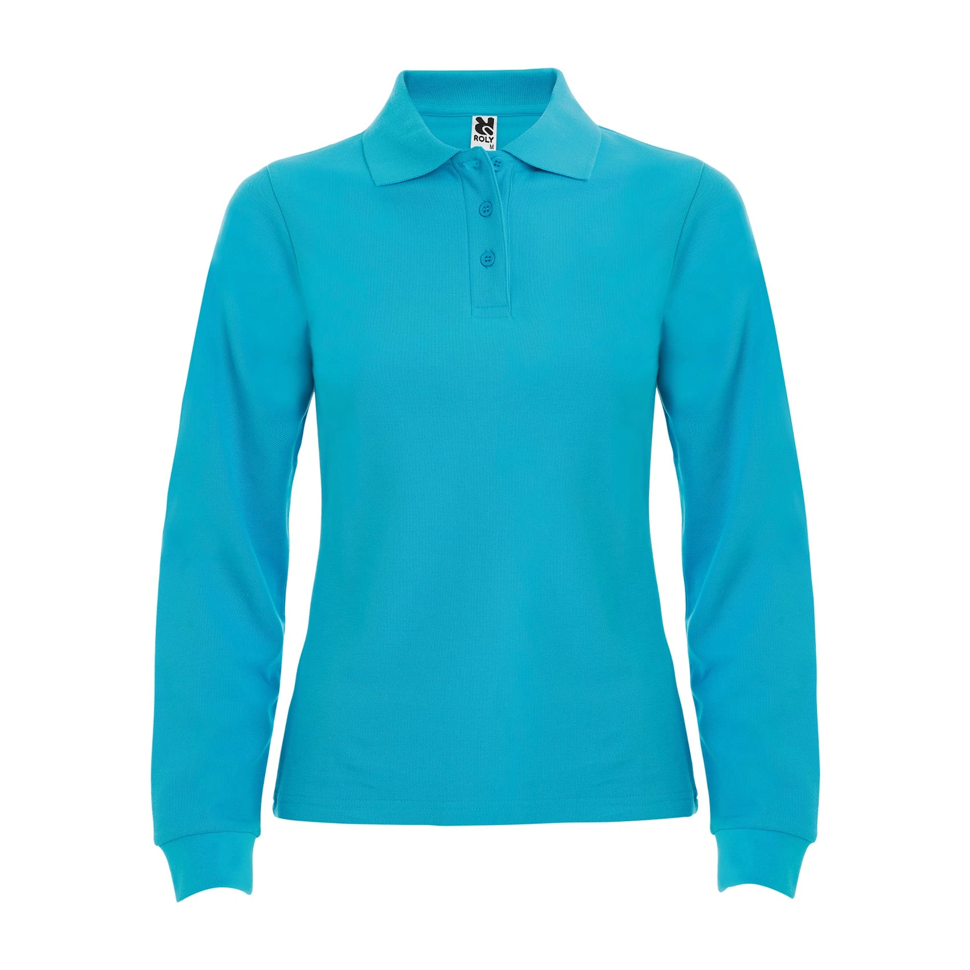 Поло жіноче з довгим рукавом Estrella woman L/S 220 - turquoise / 2XL