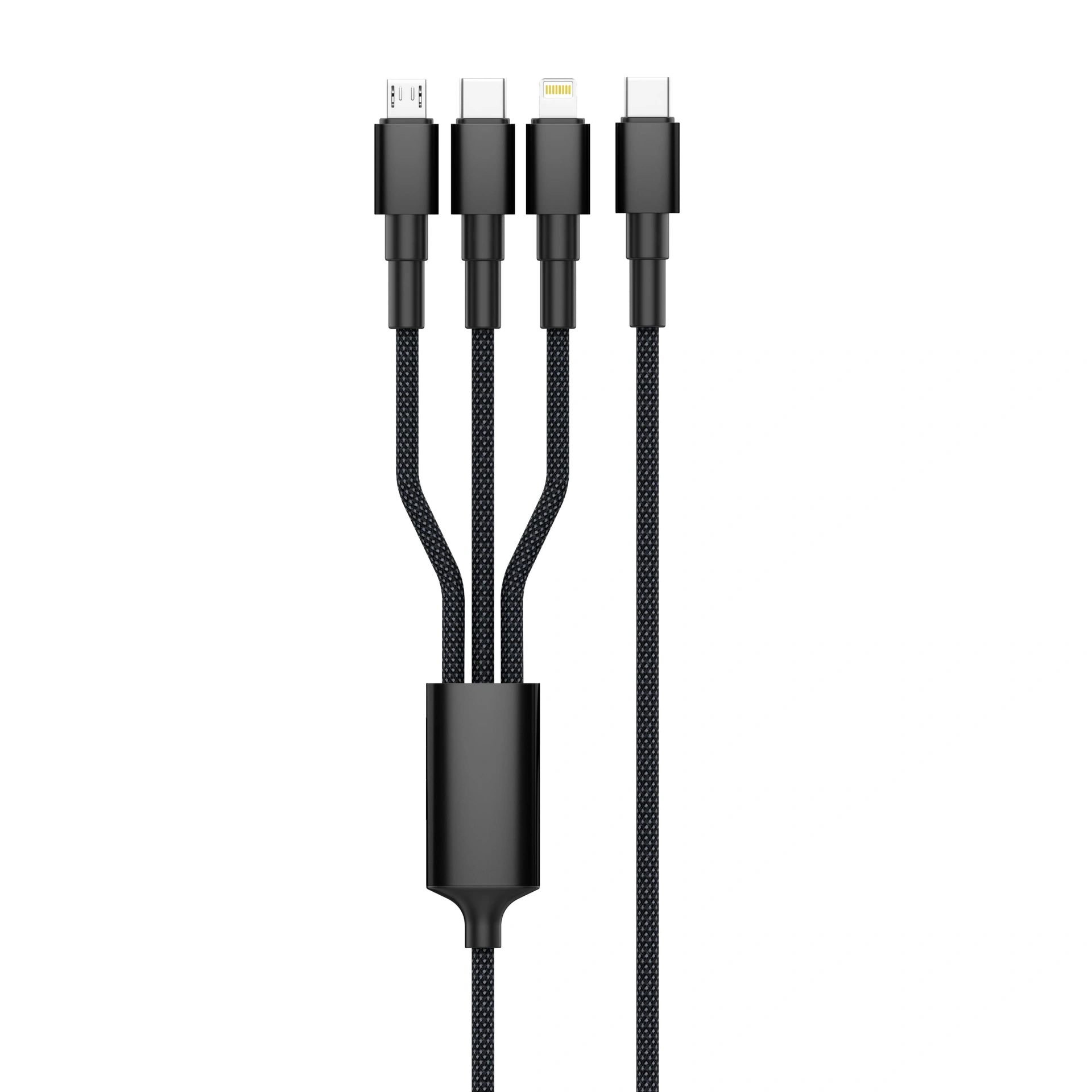 Зарядний кабель Solin Type-C 3в1 60W - чорний