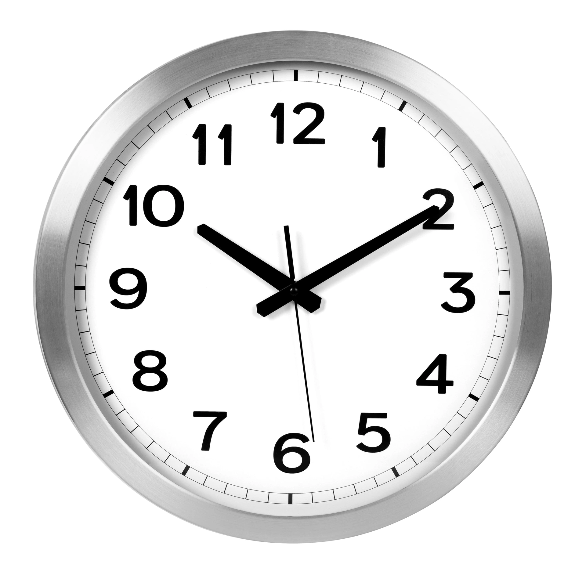 Годинник настінний 40 см., TimeWheel, TM TEG - срібний