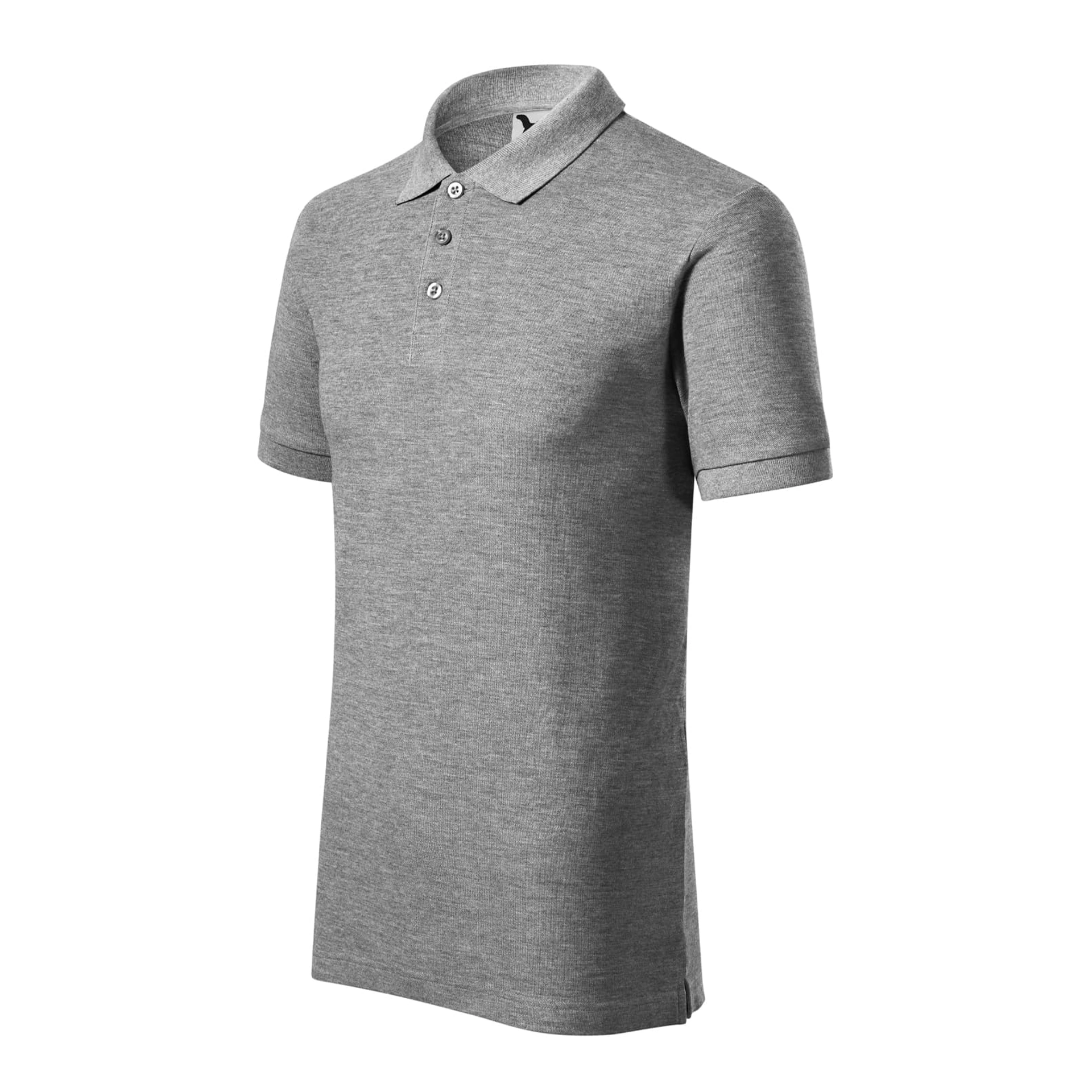 Поло Cotton heavy 220 - dark grey melange / 2XL