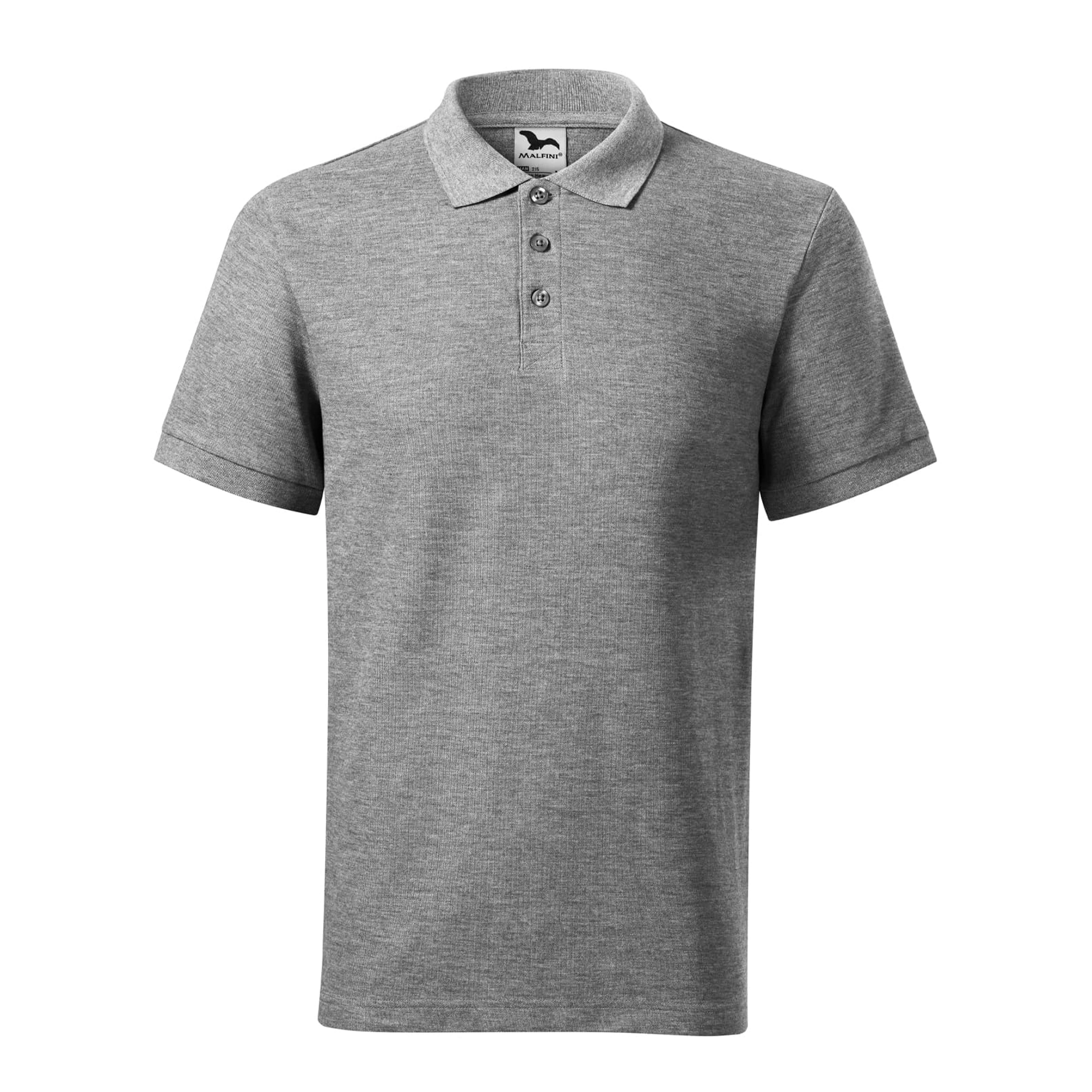 Поло Cotton heavy 220 - dark grey melange / 2XL