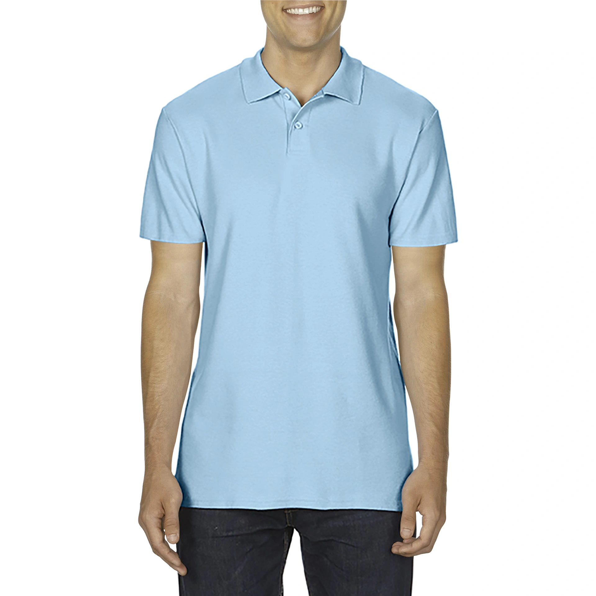 Поло SoftStyle 177, TM Gildan - light blue / 2XL