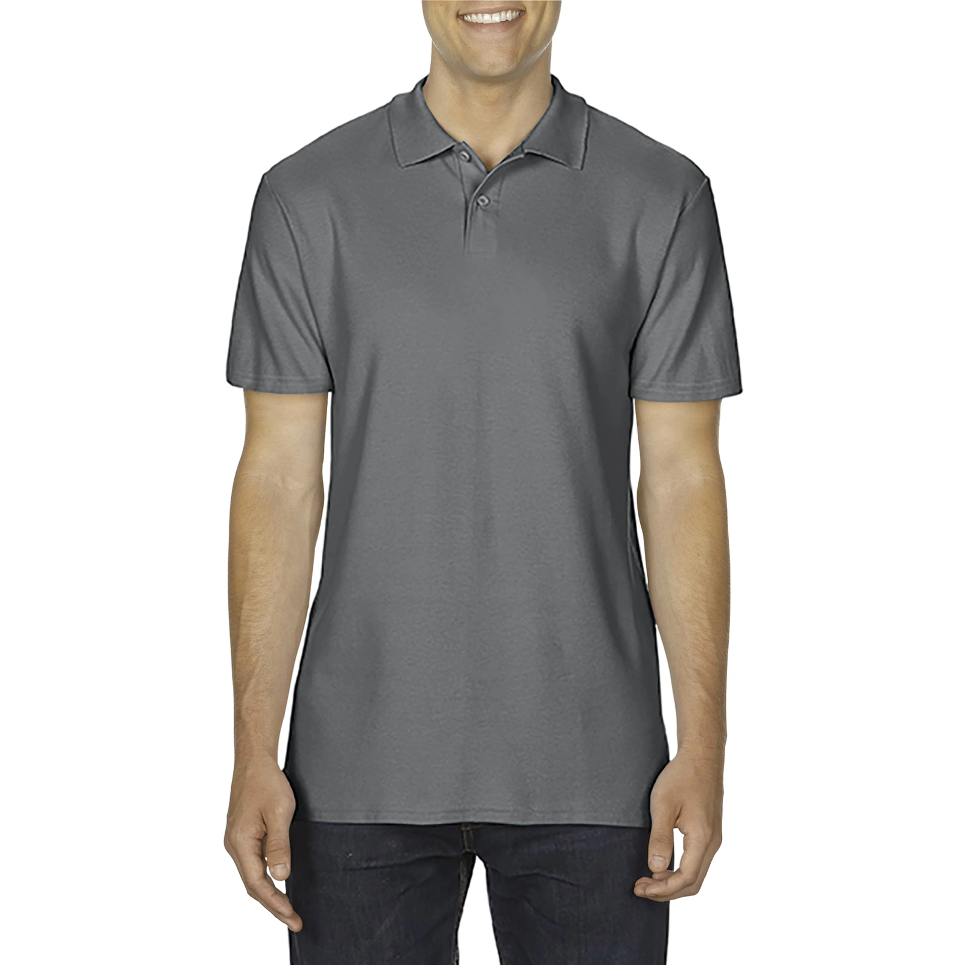 Поло SoftStyle 177, TM Gildan - charcoal / 2XL