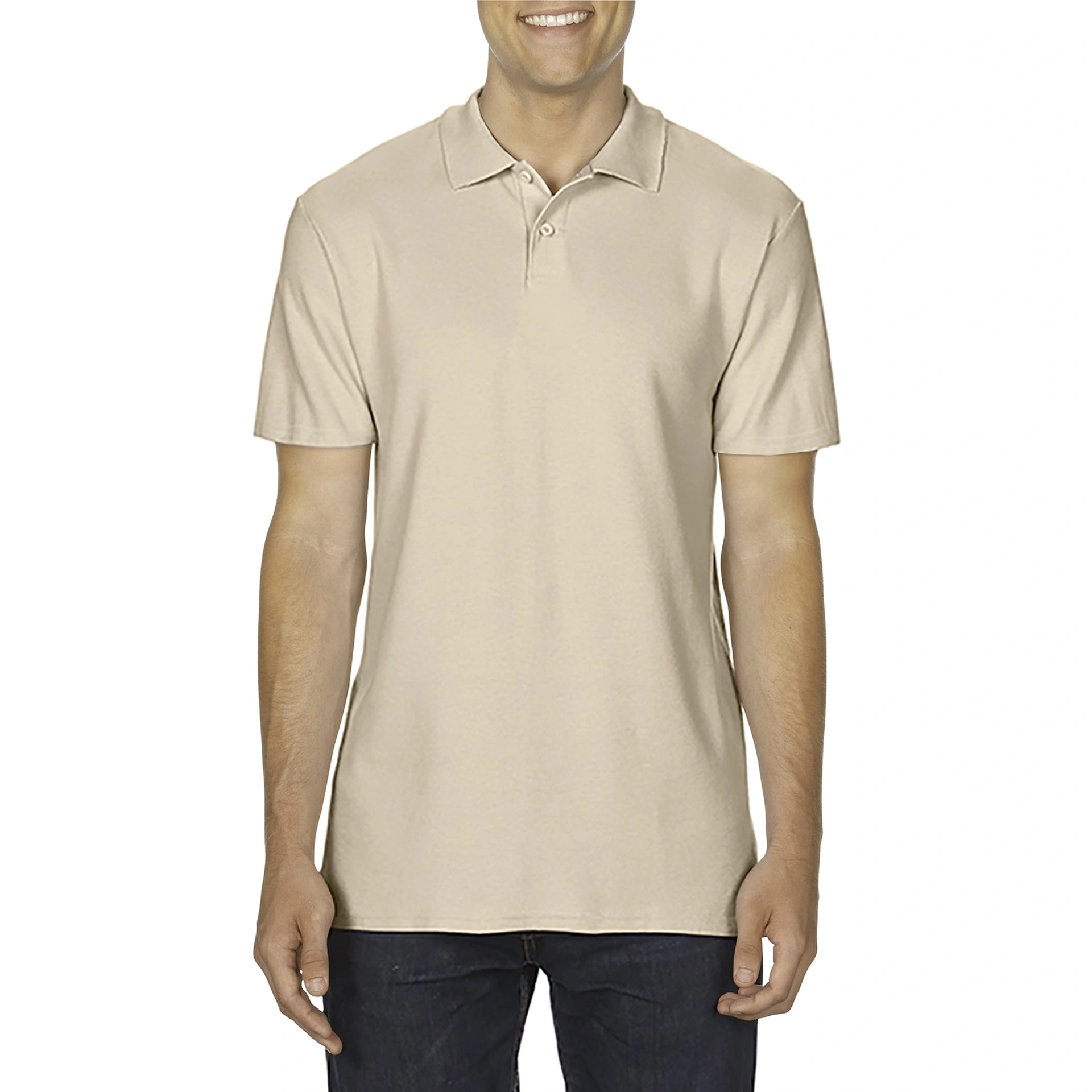 Поло SoftStyle 177, TM Gildan - sand / 2XL