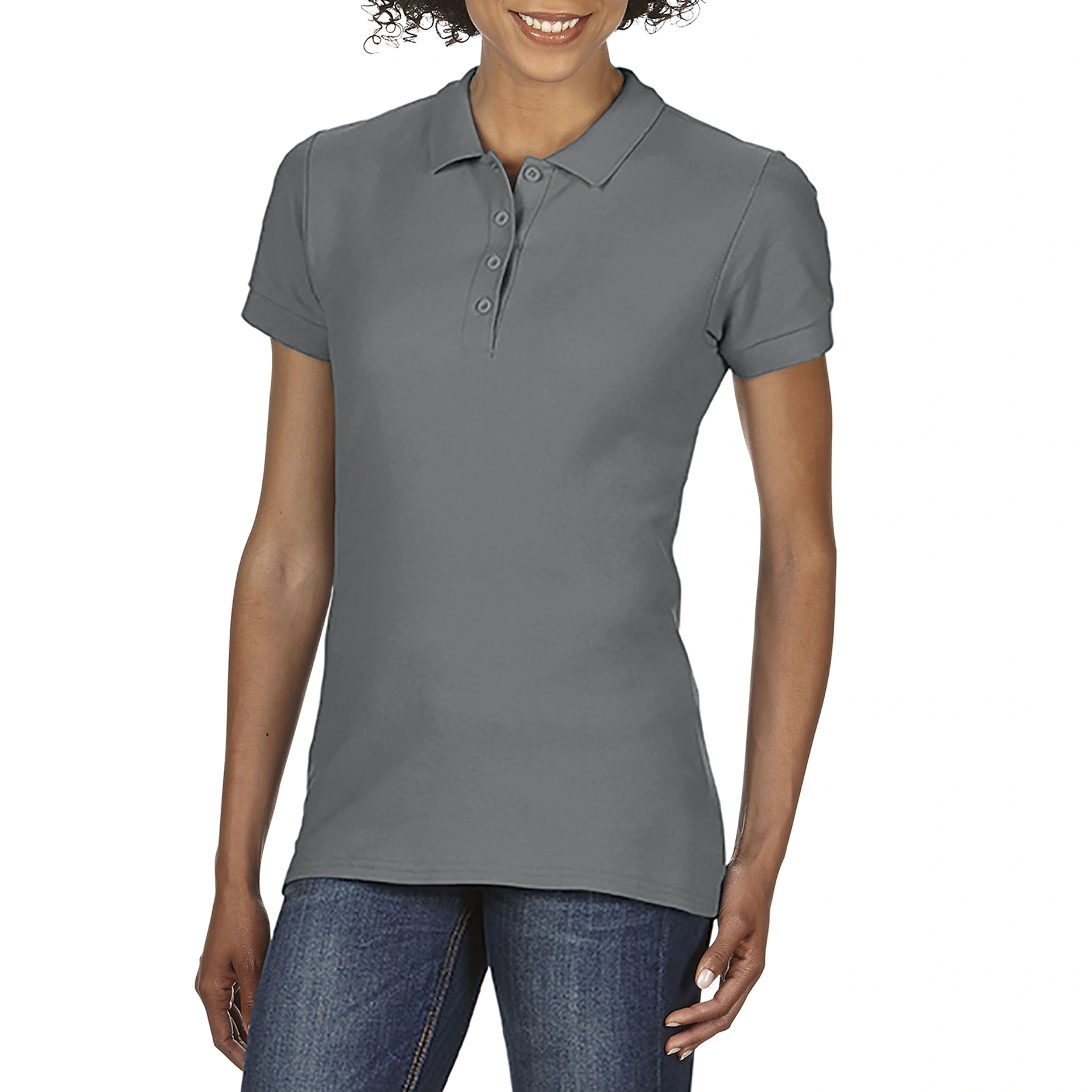 Поло жіноче SoftStyle 177, TM Gildan - charcoal / 2XL