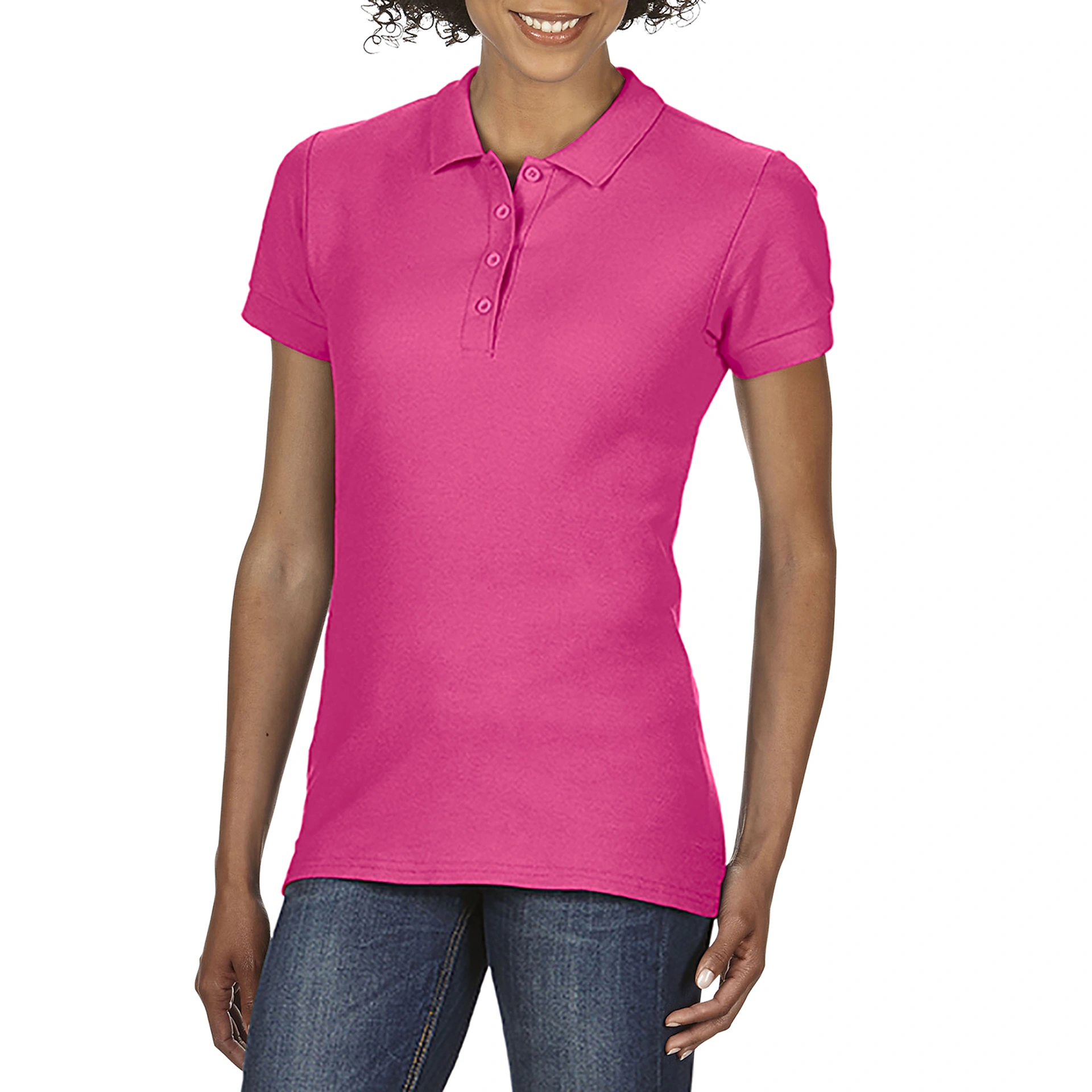 Поло жіноче SoftStyle 177, TM Gildan - heliconia / 2XL