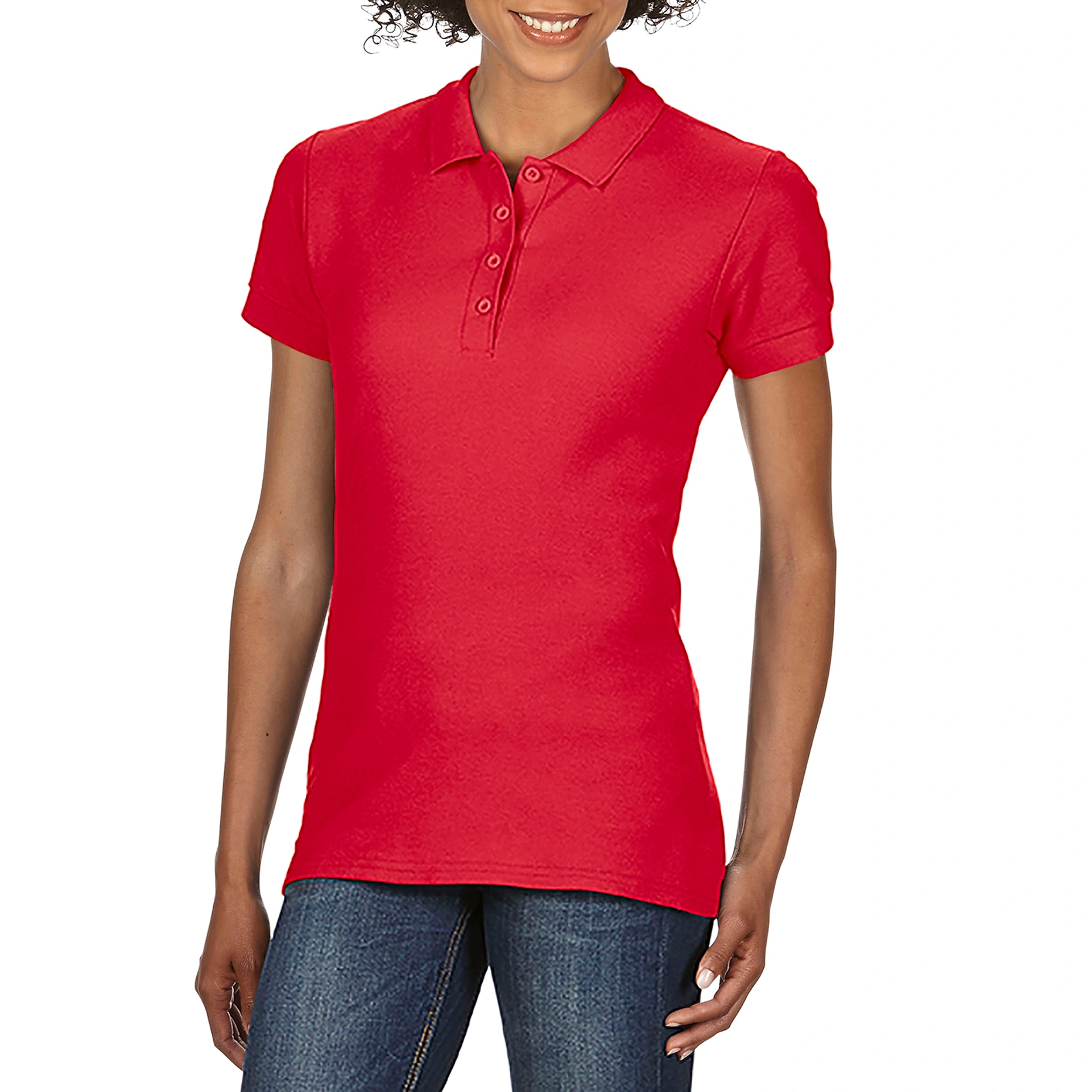 Поло жіноче SoftStyle 177, TM Gildan - red / 2XL
