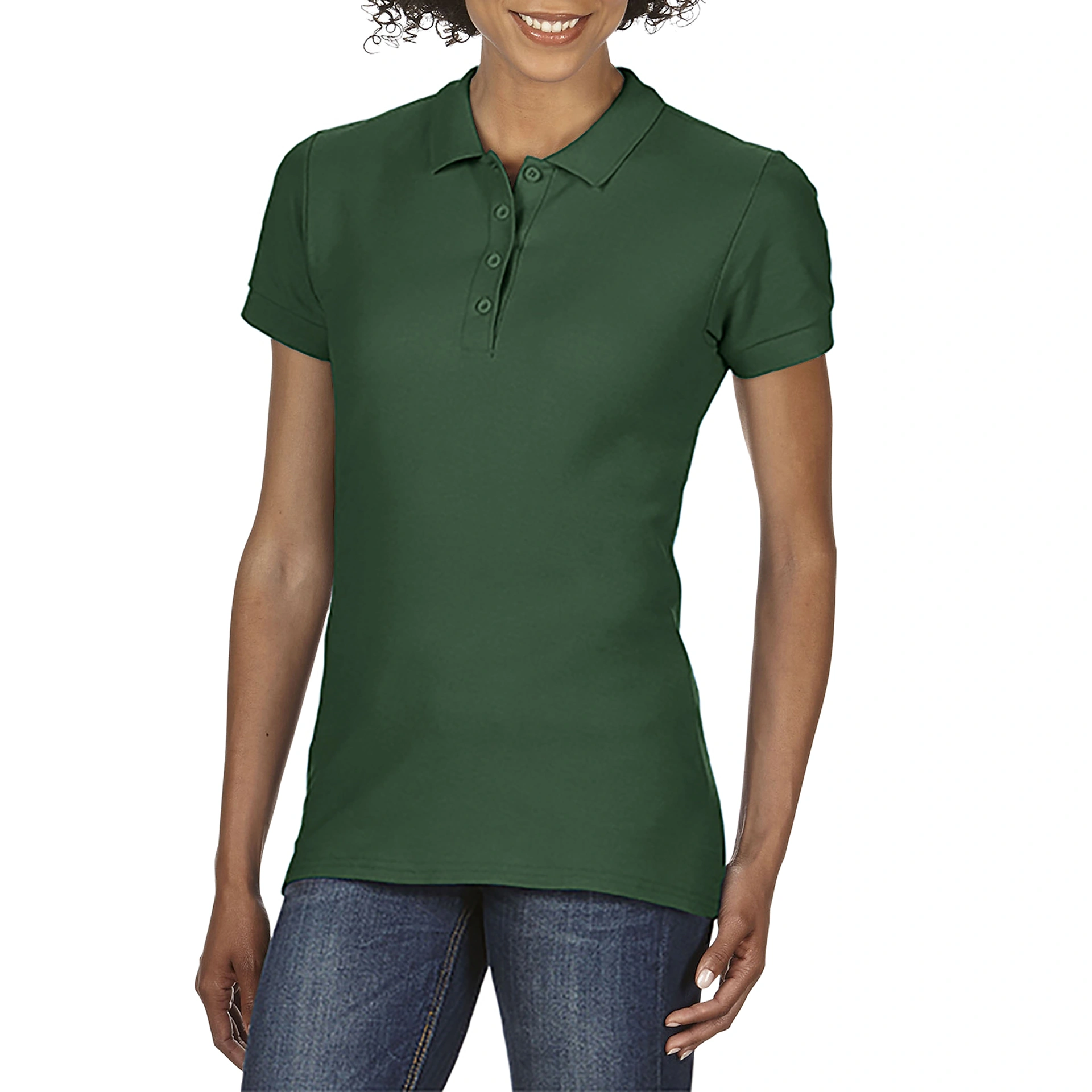 Поло жіноче SoftStyle 177, TM Gildan - forest green / 2XL