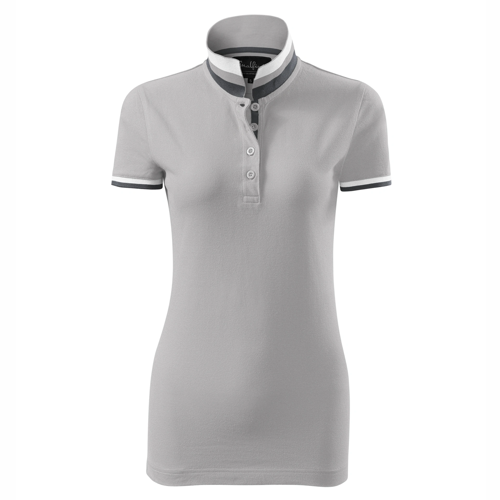 Поло жіноче Collar Up 215, TM Malfini - silver grey / 2XL
