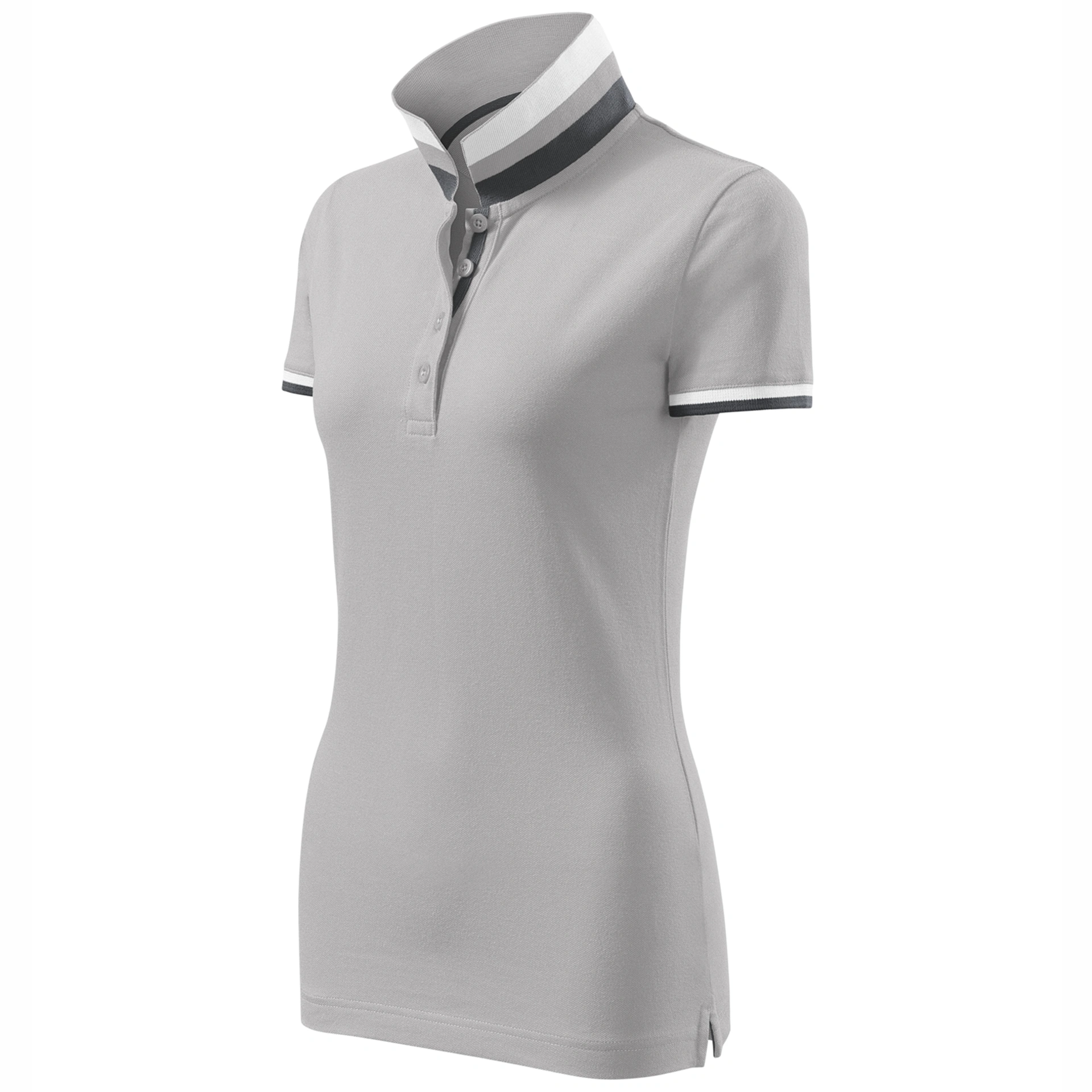 Поло жіноче Collar Up 215, TM Malfini - silver grey / 2XL