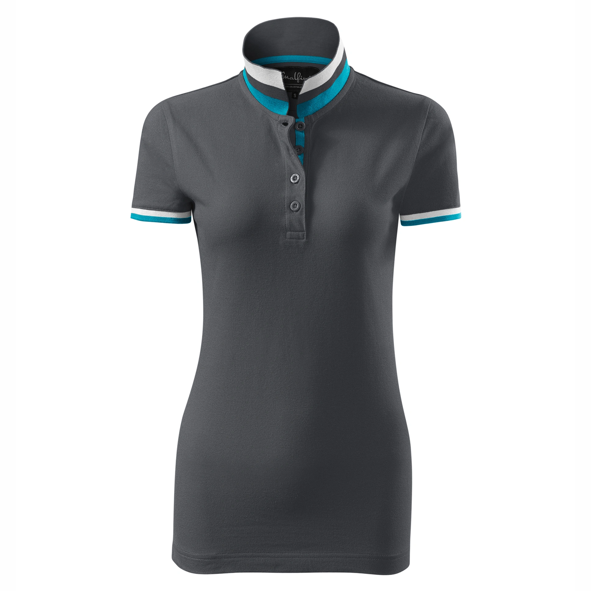 Поло жіноче Collar Up 215, TM Malfini - light anthracite / 2XL