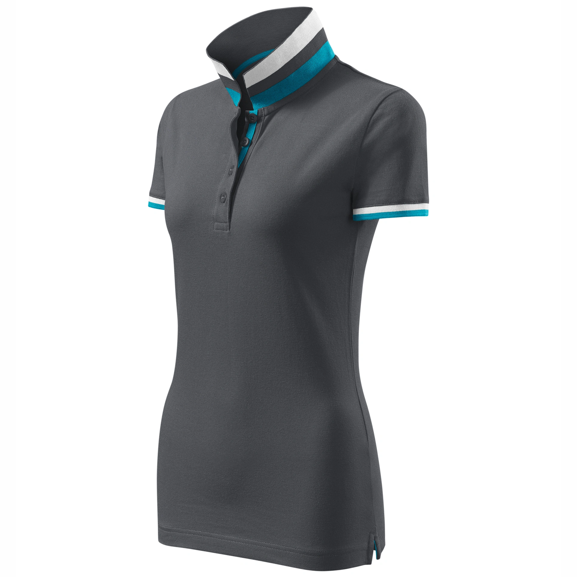 Поло жіноче Collar Up 215, TM Malfini - light anthracite / 2XL