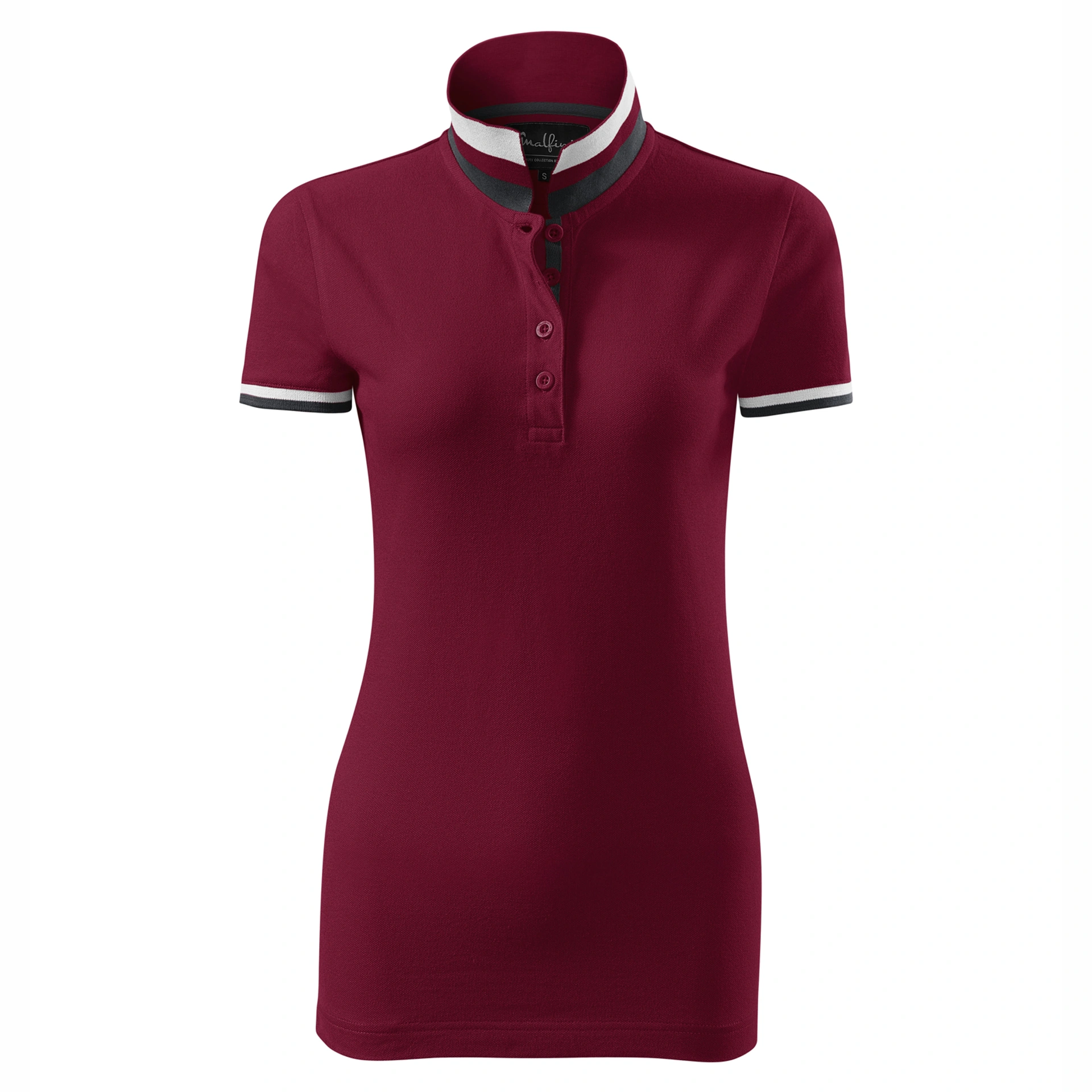 Поло жіноче Collar Up 215, TM Malfini - garnet / 2XL