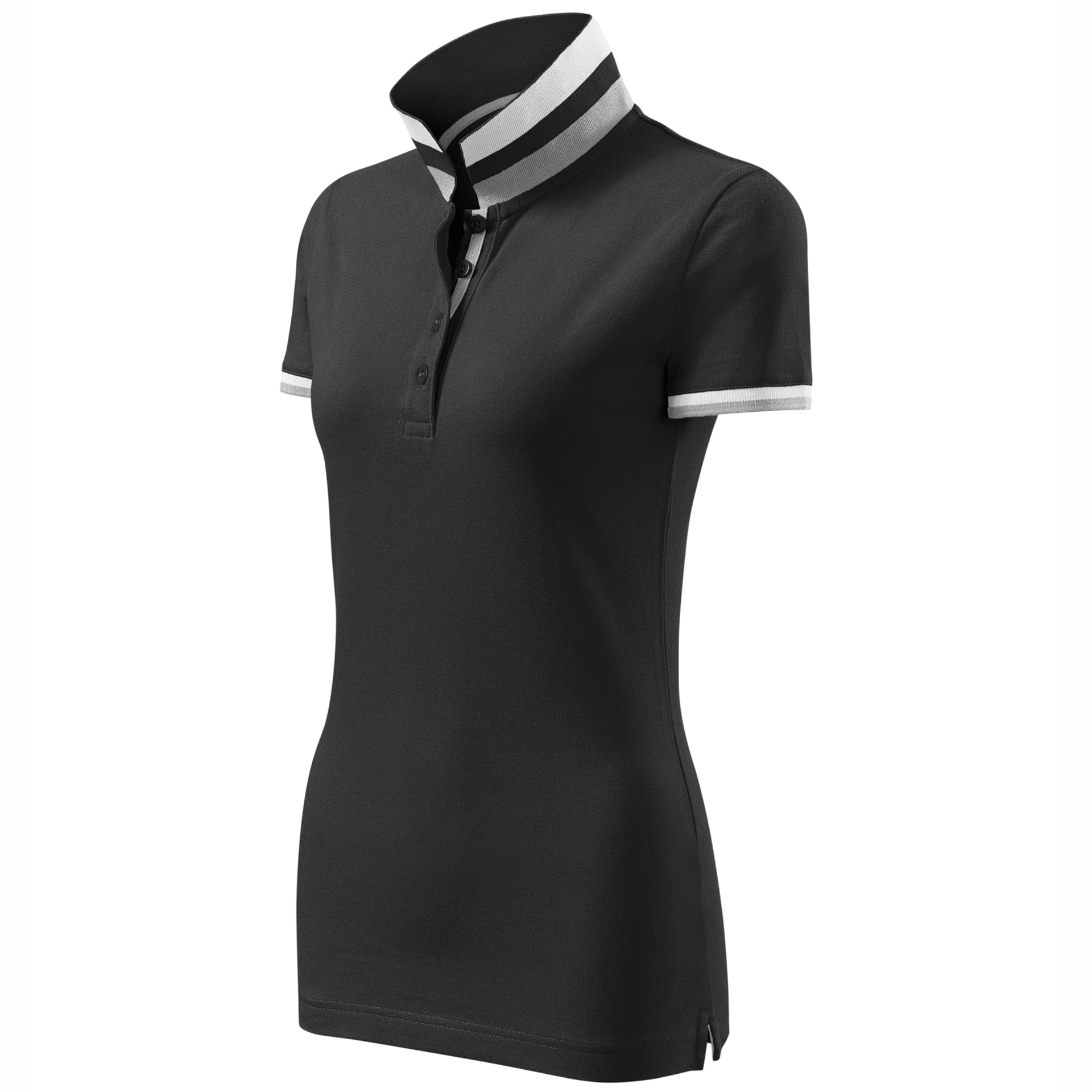 Поло жіноче Collar Up 215, TM Malfini - black / 2XL