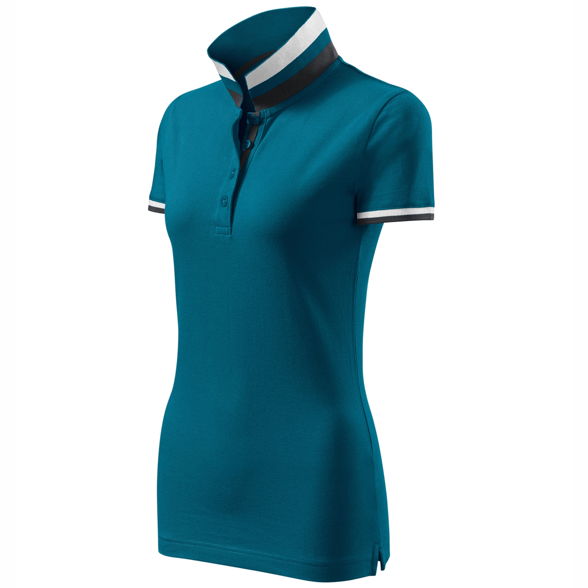 Поло жіноче Collar Up 215, TM Malfini - petrol blue / 2XL