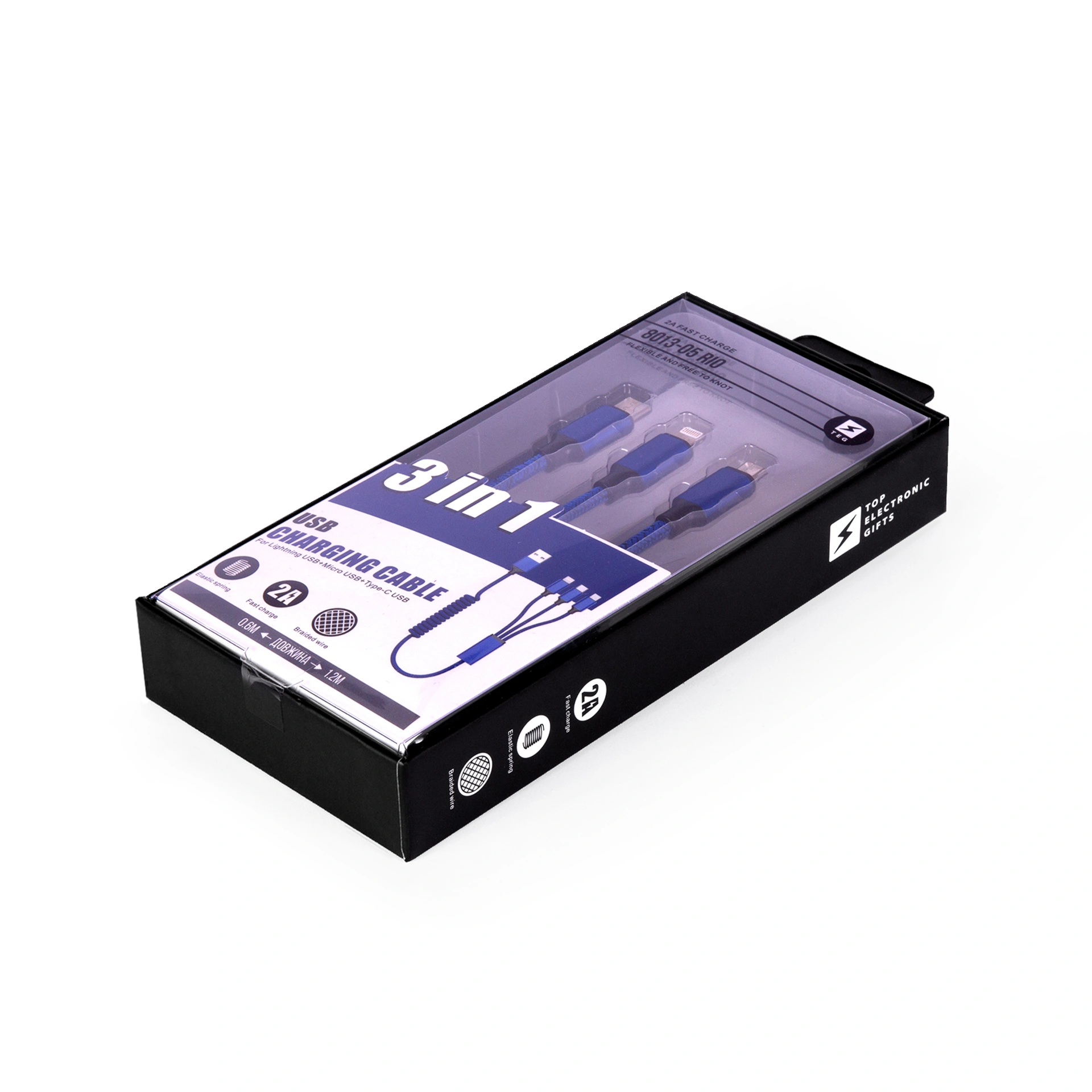 Провід 3-в-1 Rio, TM TEG - синій
