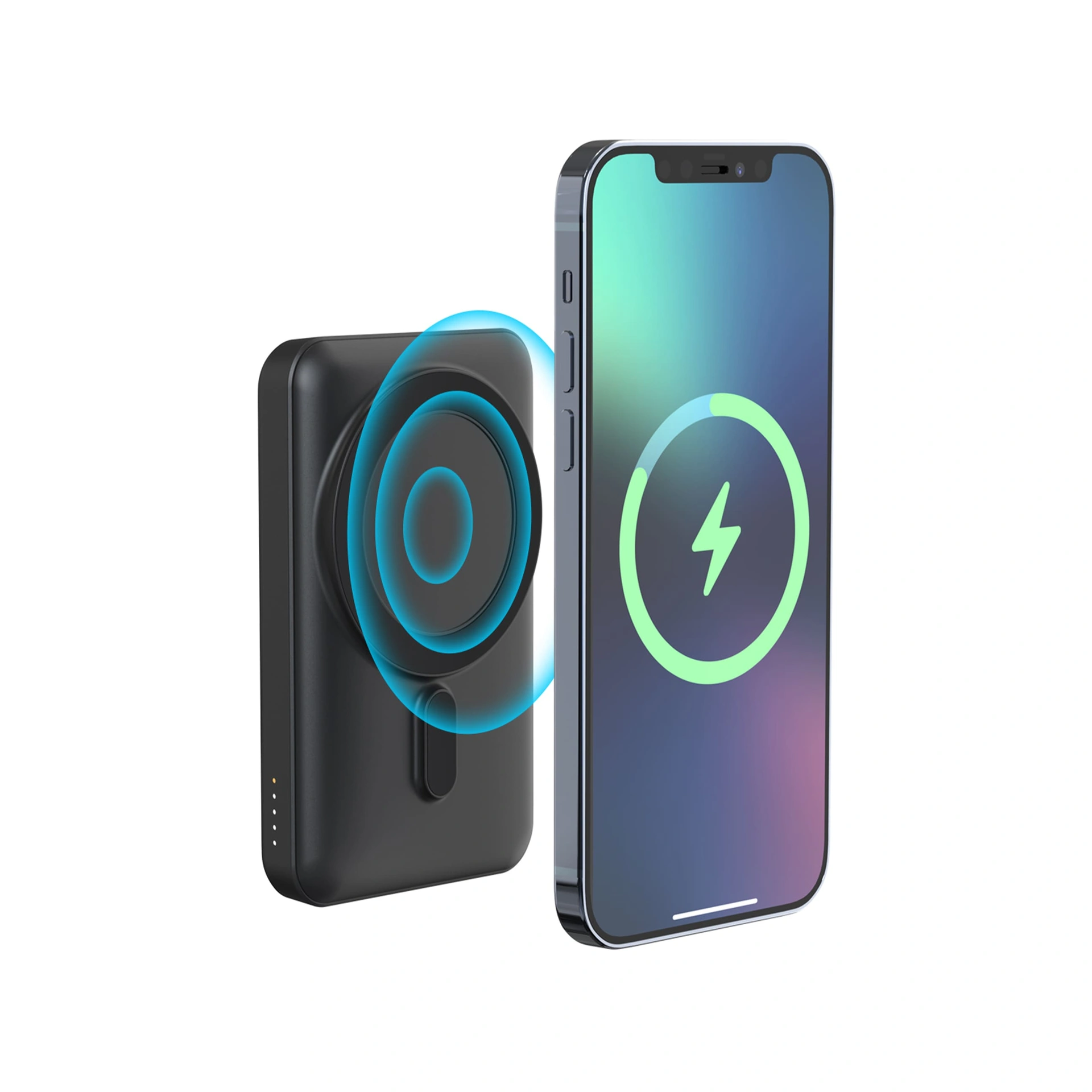 Повербанк з підсвіткою Magneto 10000 mAh, ТМ TEG - білий