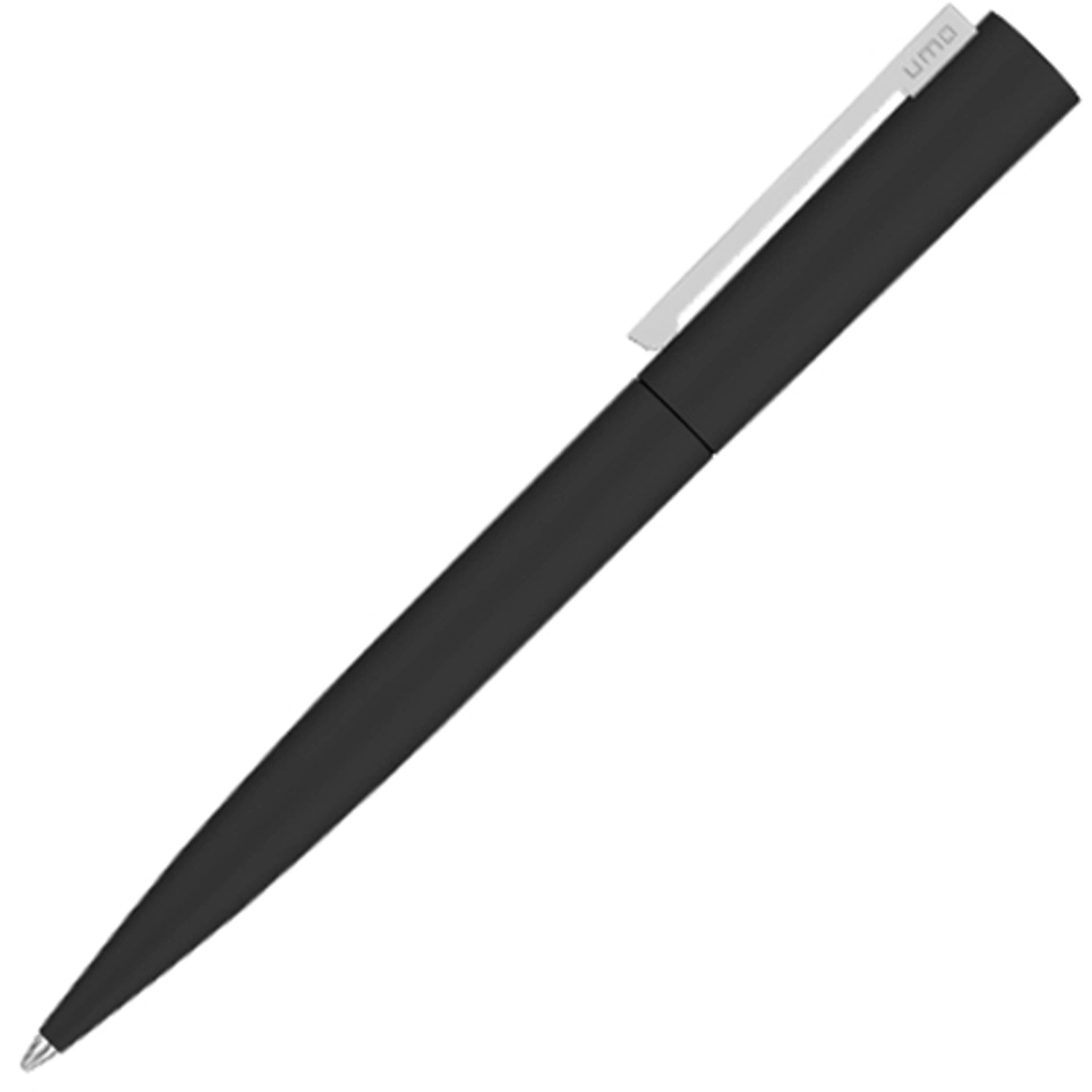 BRUSH GUM, Ручка кулькова з матовим покриттям Soft-Touch, метал - Чорний