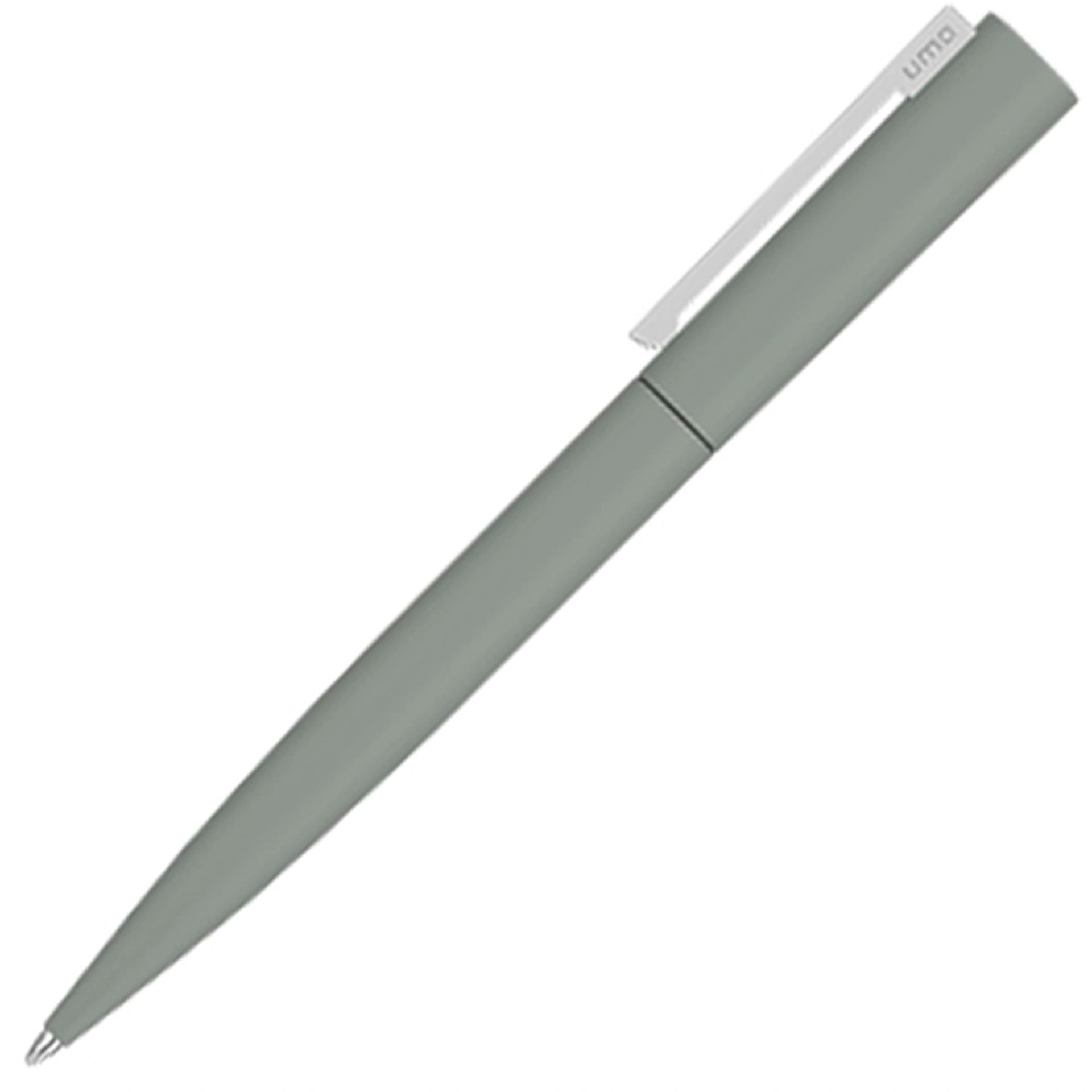 BRUSH GUM, Ручка кулькова з матовим покриттям Soft-Touch, метал - Сірий
