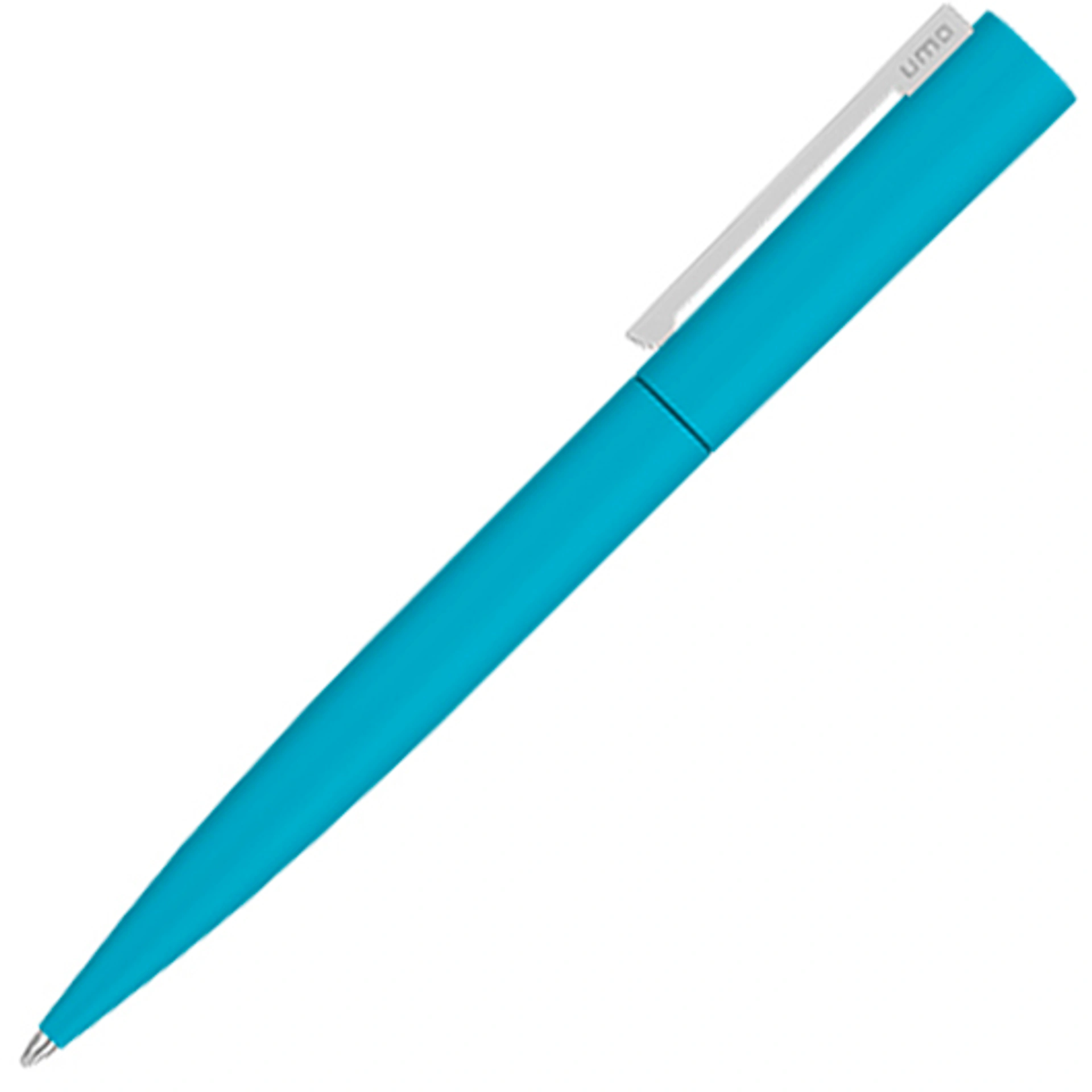 BRUSH GUM, Ручка кулькова з матовим покриттям Soft-Touch, метал - Блакитний