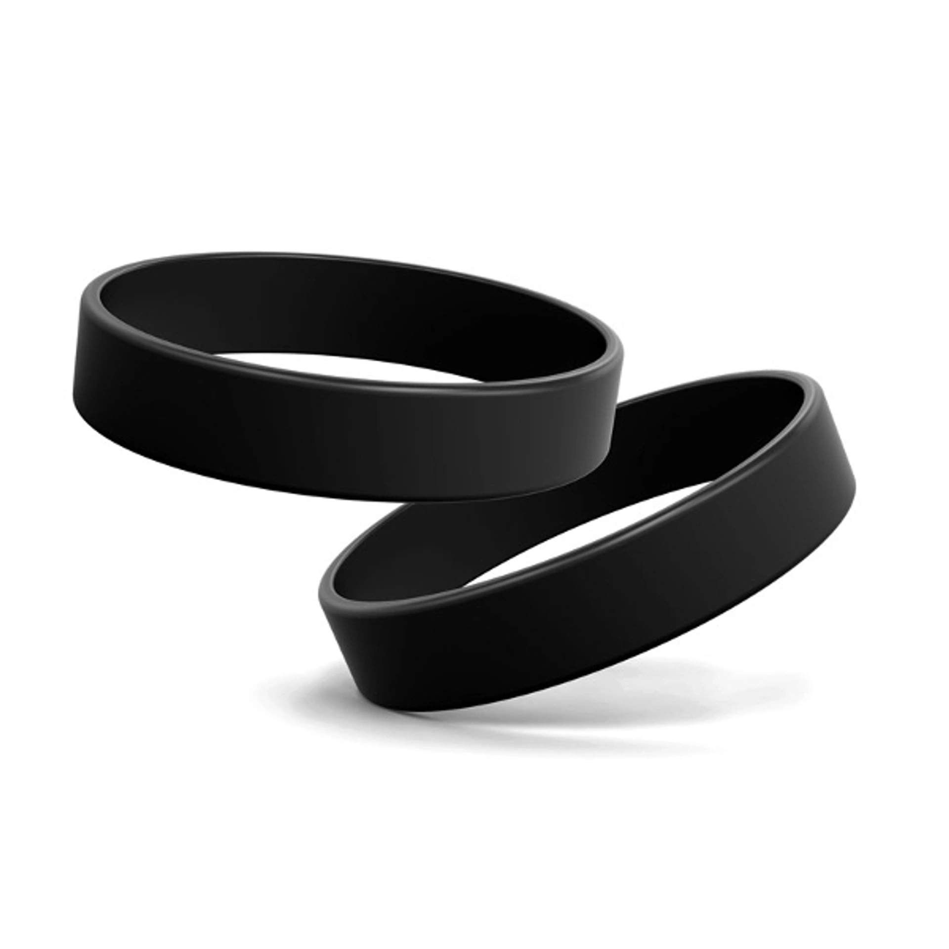 FORUM, Промо браслет 202x12x1, 2 мм, силікон - Pantone BLACK C