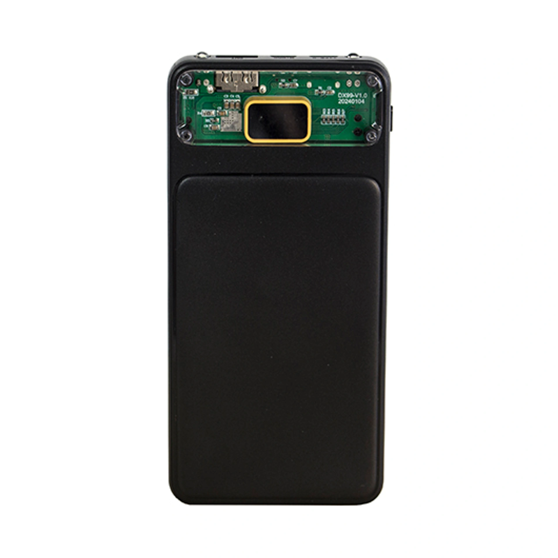 TEKNO, Павербанк на 10000 mAh з цифровим індикатором заряду та двома LED-діодами - Чорний