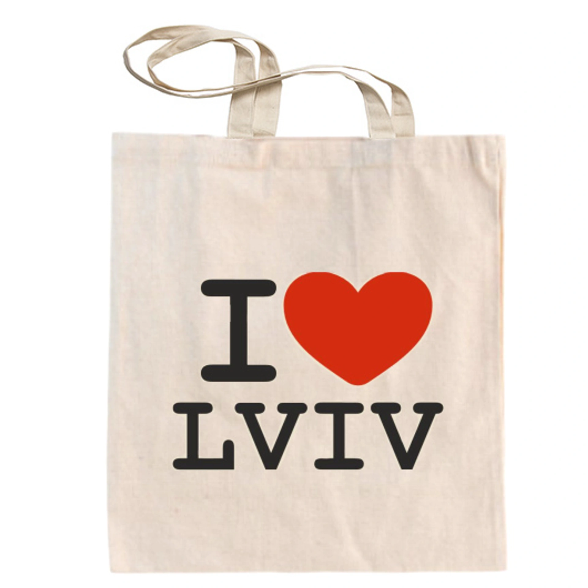 Сумка I love LVIV, бежева з канвасу - 20Z50S72A23YXZ94589