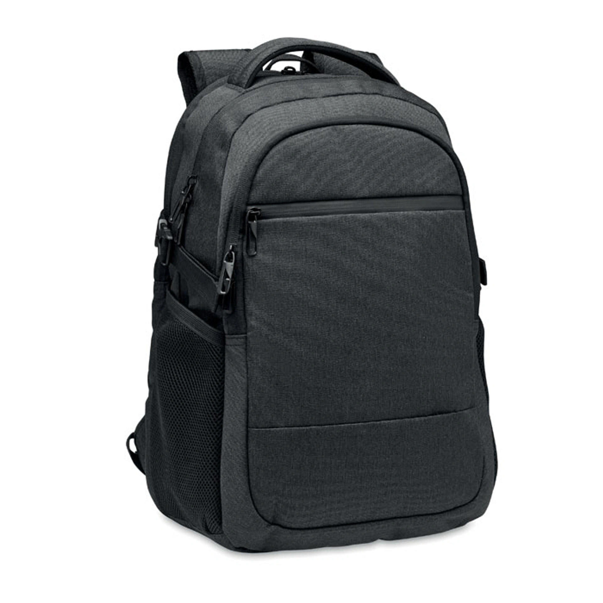HANA, Еко-рюкзак для ноутбука 15" (600D RPET), 45х31х18, 5 см - Чорний