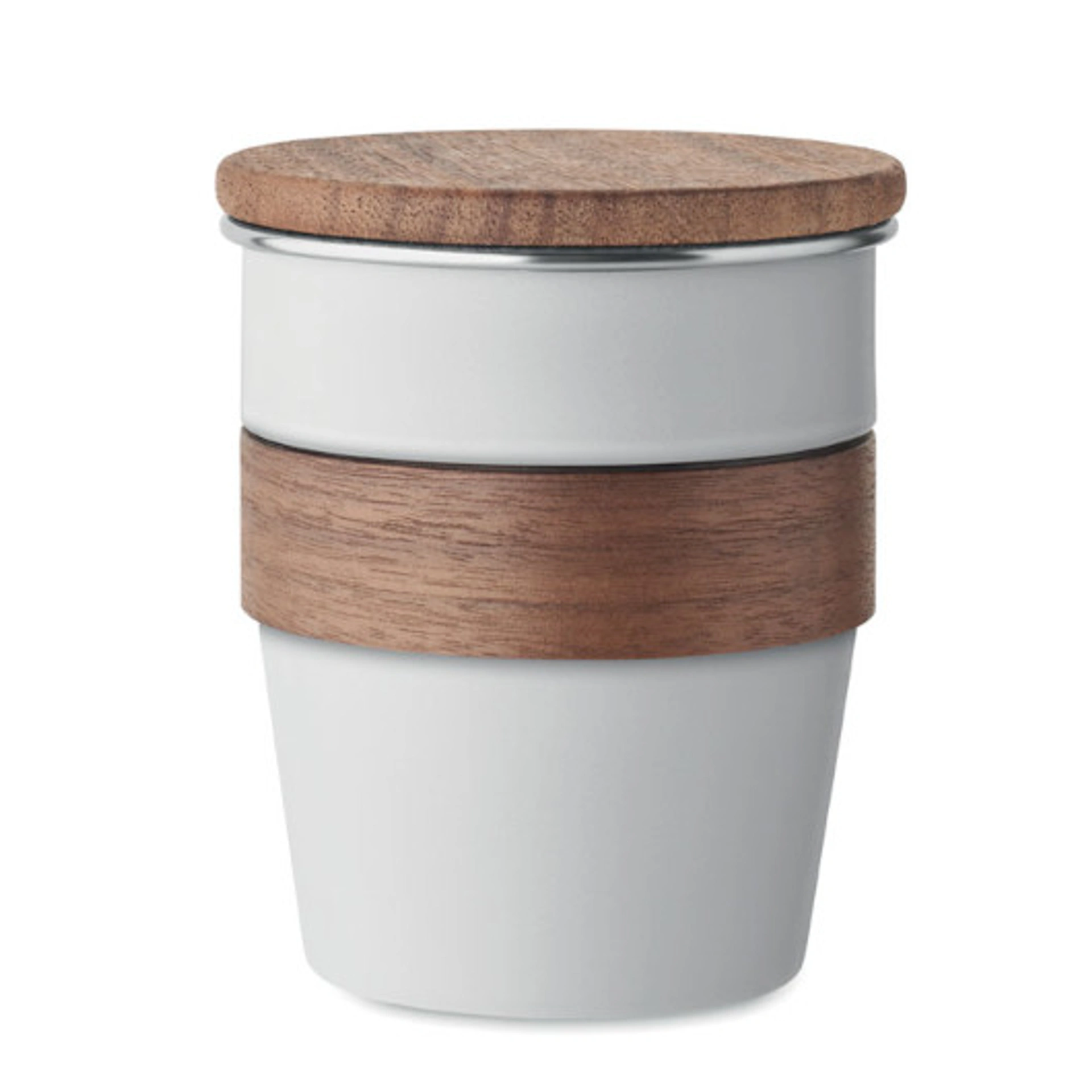 WALNUT, Стакан 350 мл, нержавіюча сталь - Білий / Коричневий