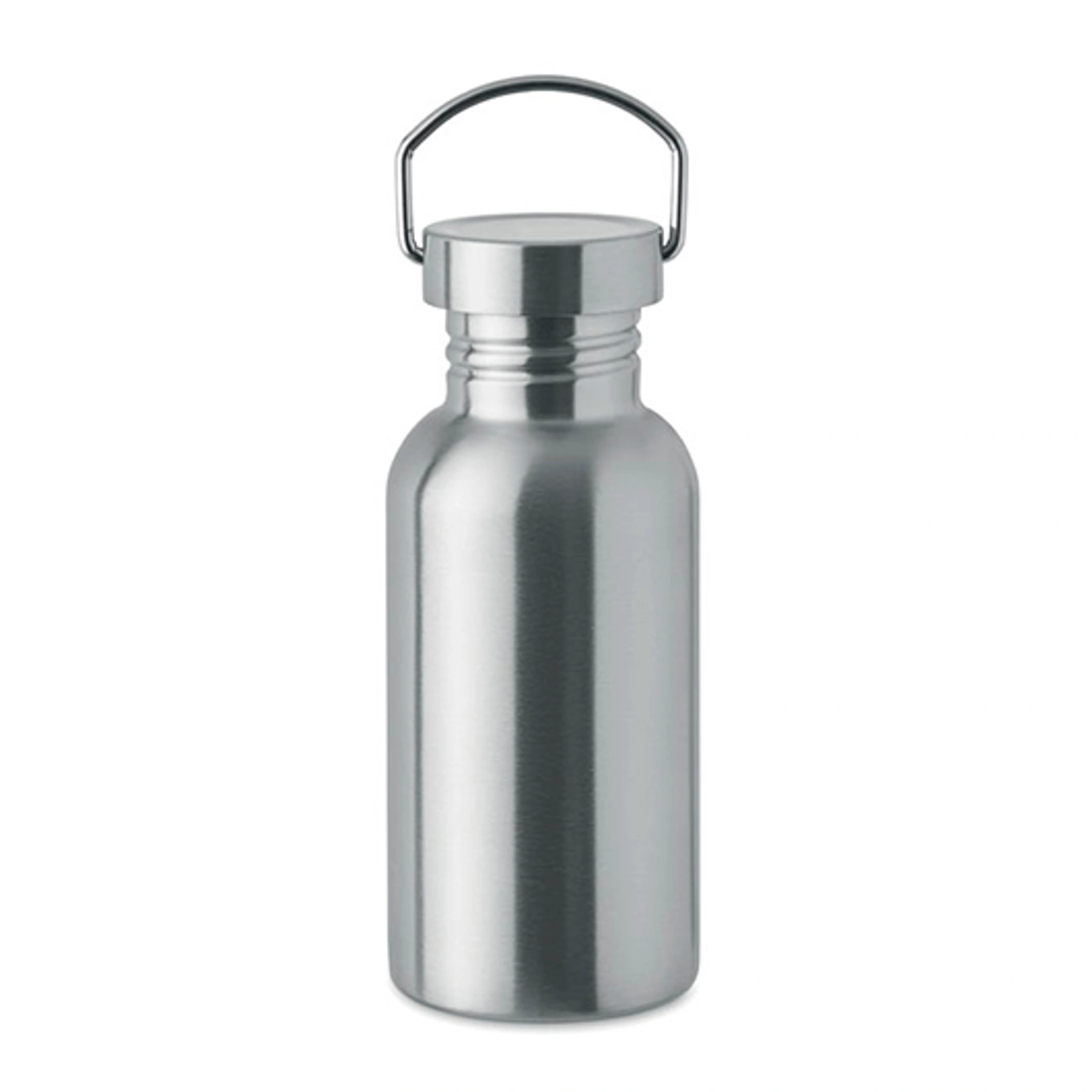 FLORENCE SING, Пляшка одностінна, 500 мл, перероблена нержавіюча сталь - Pantone SILVER (АРТ. MO256216)