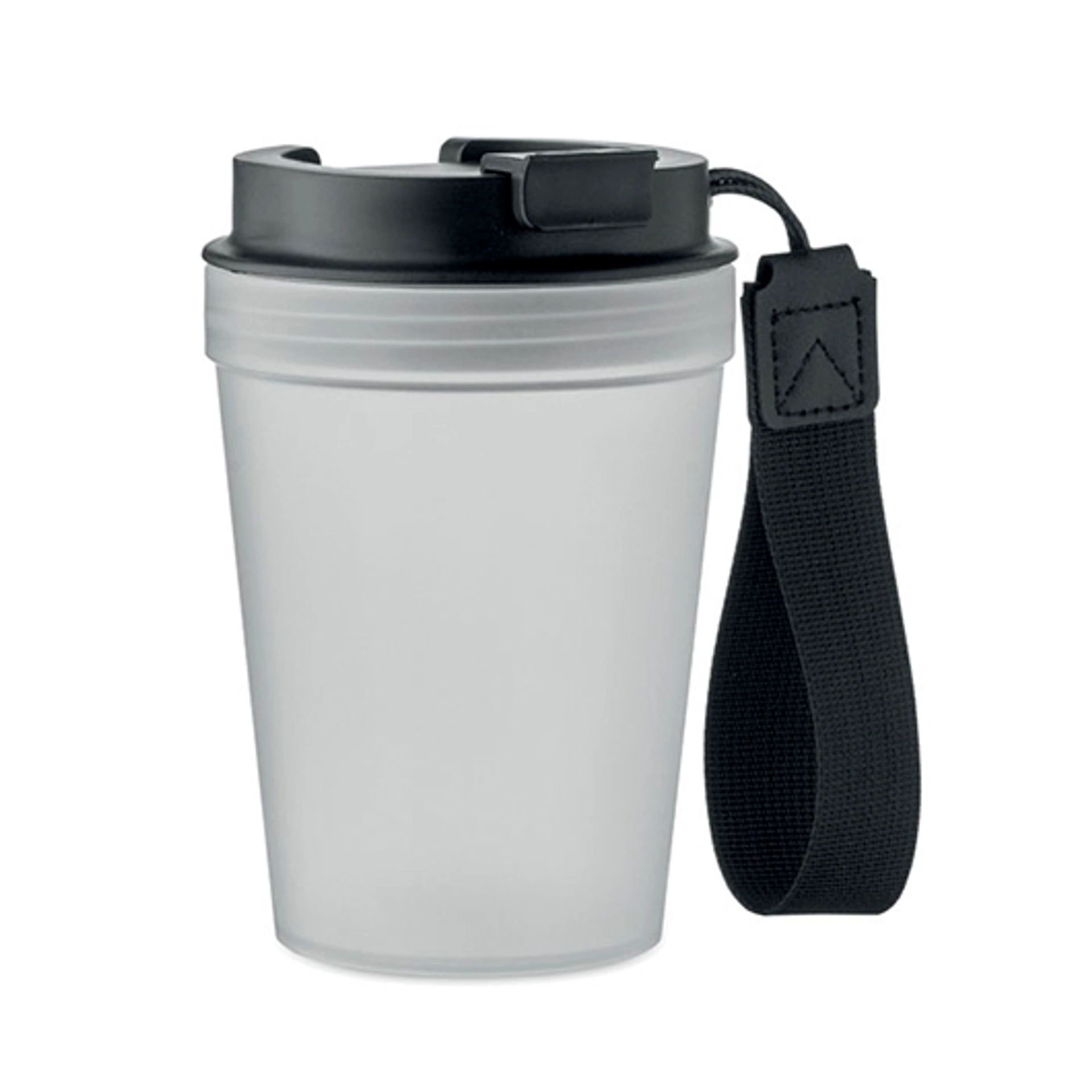 ISFORDEN TUMBLER, Термочашка з ремінцем RPET, 300 мл - Pantone WHITE (АРТ. MO267026)