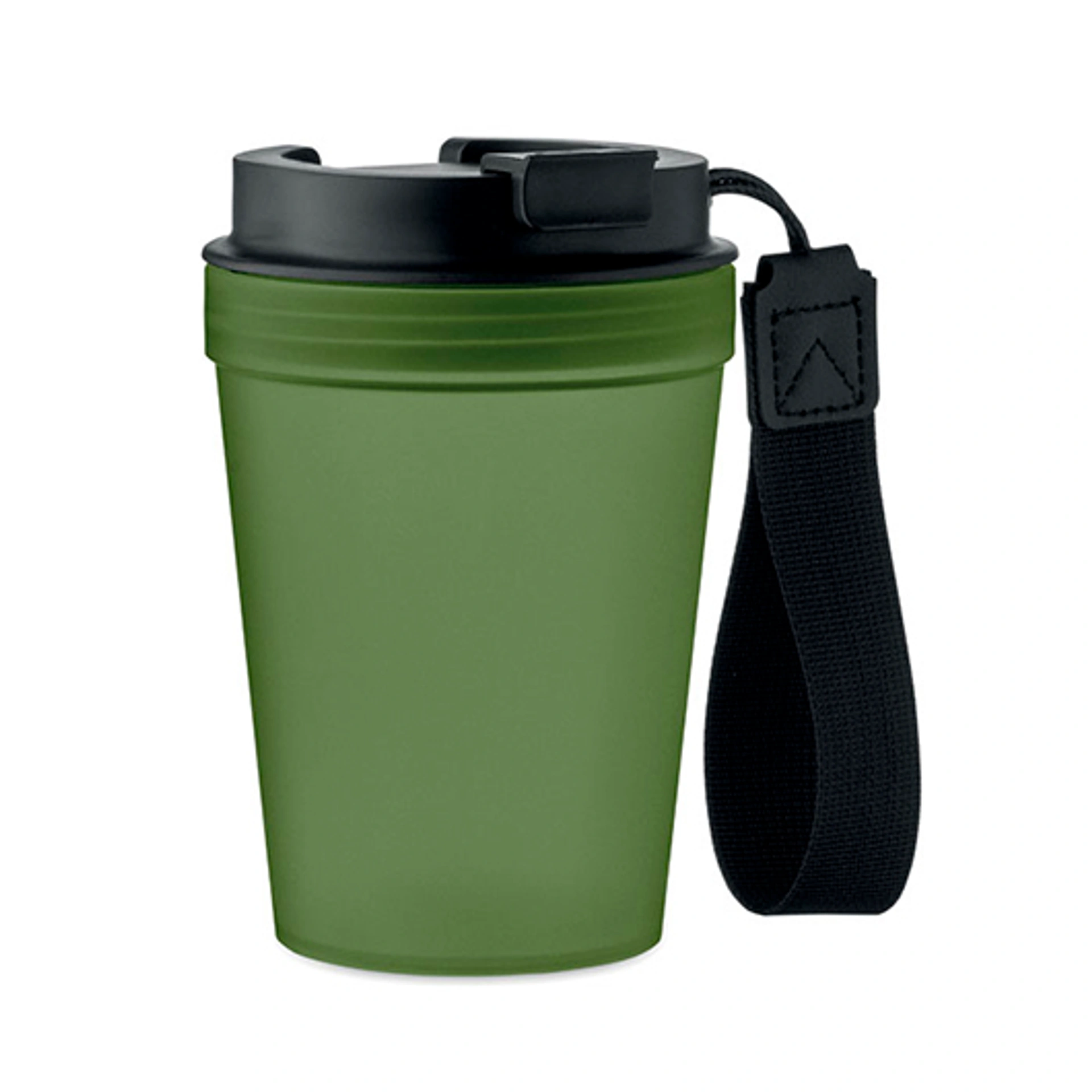 ISFORDEN TUMBLER, Термочашка з ремінцем RPET, 300 мл - Pantone 350U (АРТ. MO267060)