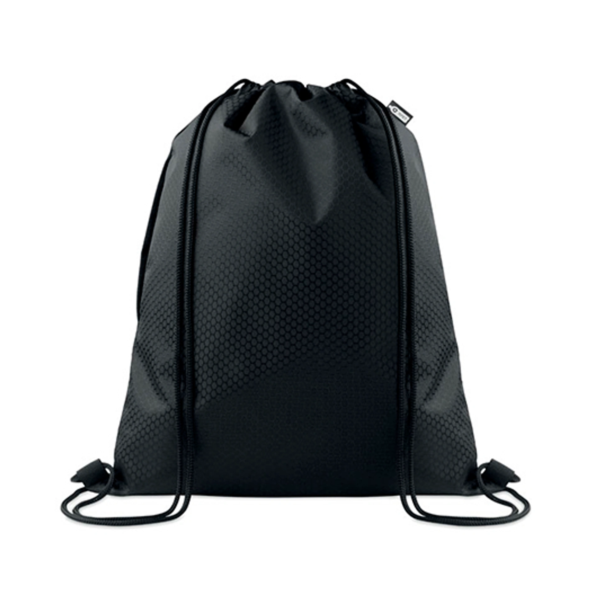 DAYKIT, Рюкзак-мішок на затяжках із RPET 420D, 34х42 см - Чорний
