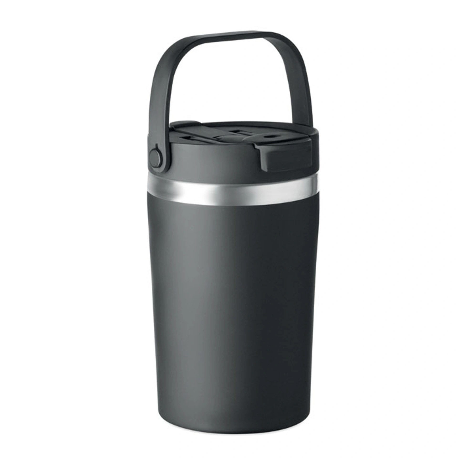 COZYCUP, Термопляшка з кришкою із переробленої сталі, 350 мл - Чорний