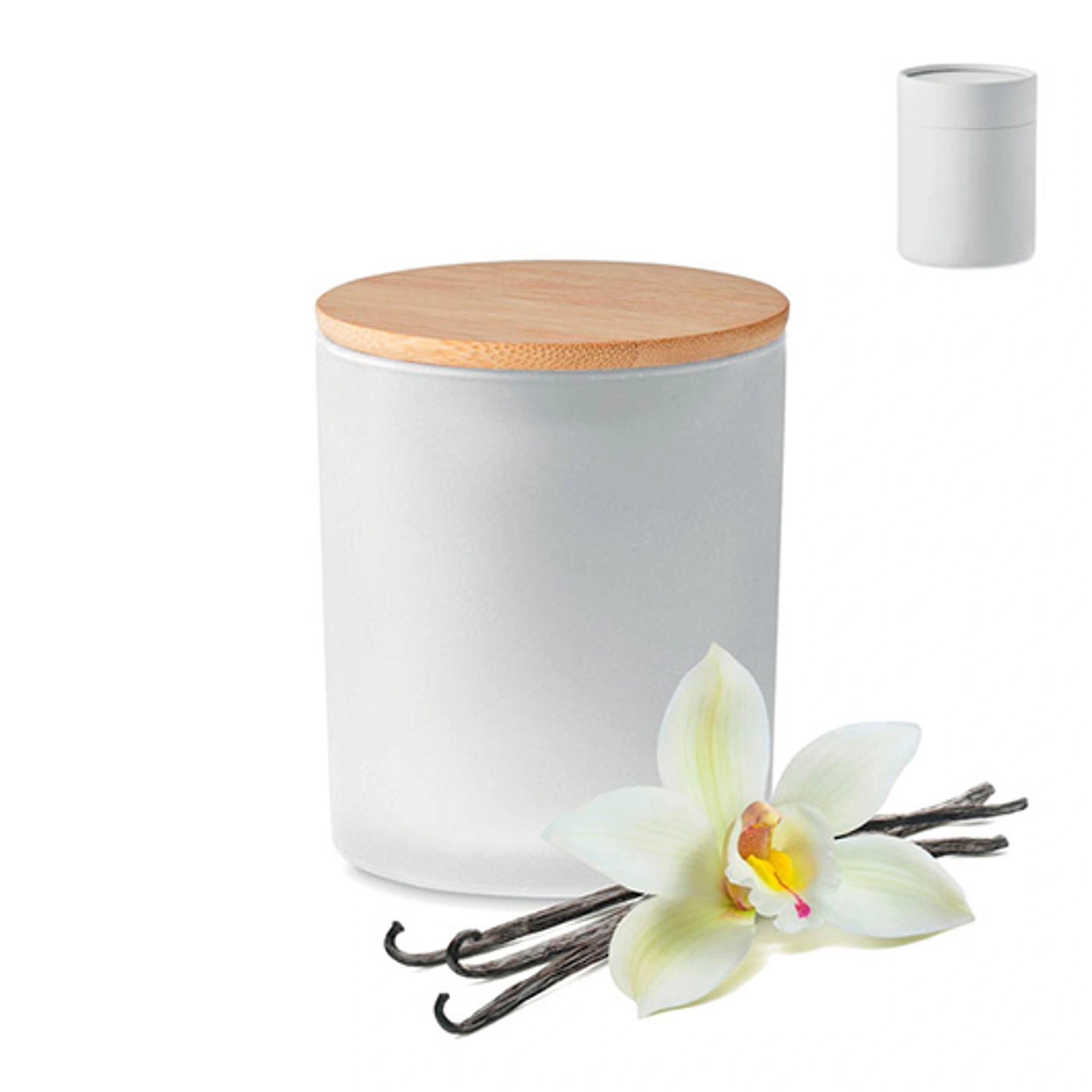 KEOPS SMALL, Аромасвічка у стакані з кришкою, 120 гр, 20 год - Pantone WHITE (MO661206)