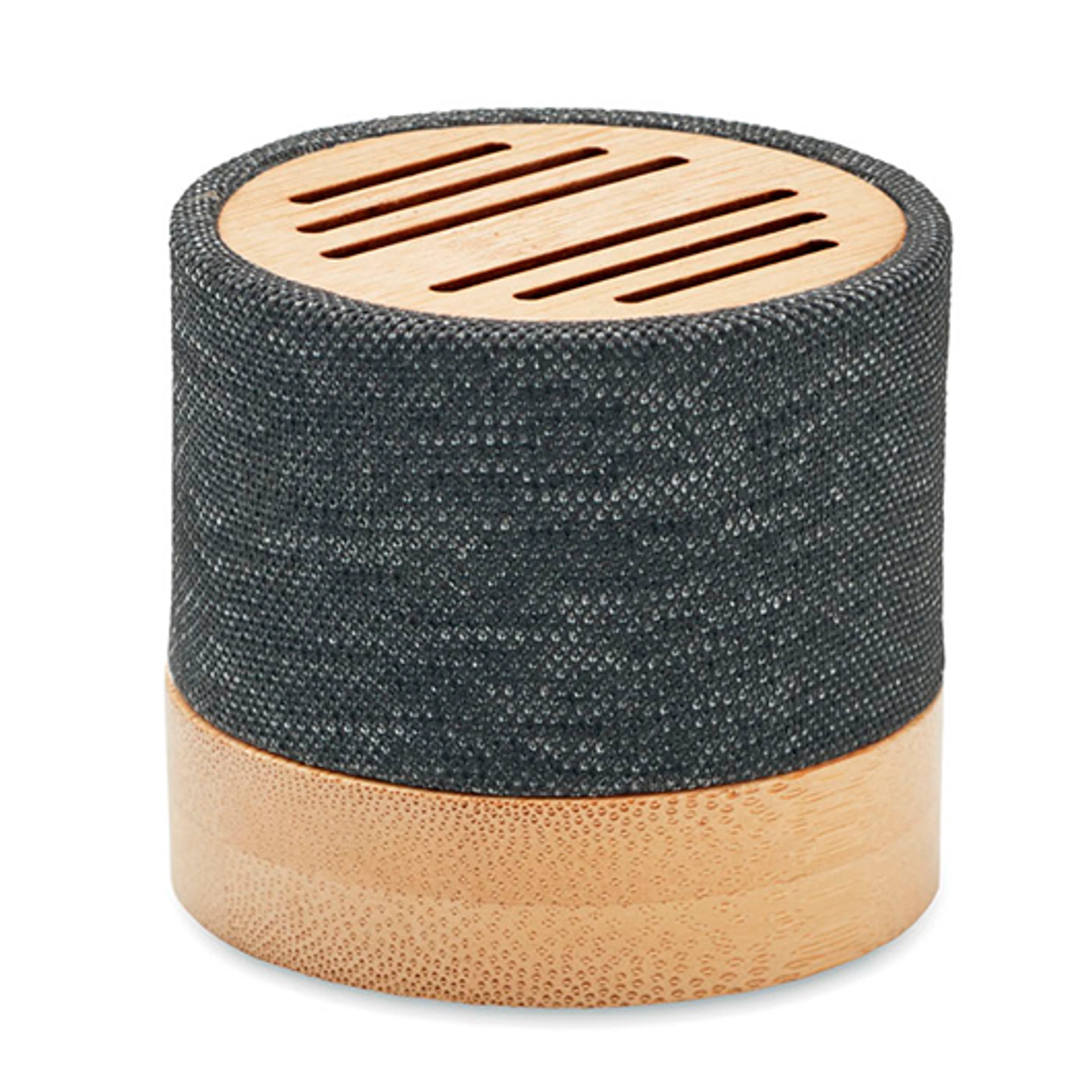 BOOL, Бездротова колонка RPET & Bamboo, Ø6, 1x5, 3 см - Чорний