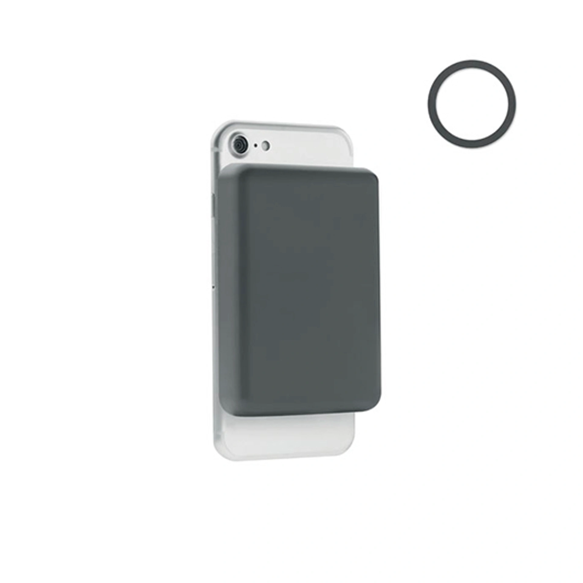 DOUBLETIC, Зарядний пристрій 5000 mAh (15W), 9, 2x6, 2x1, 3 см - Pantone STONE GREY