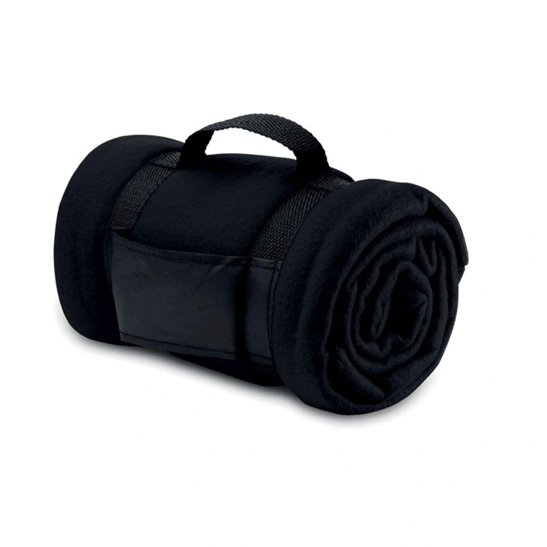 STAVENGER, Плед флісовий з нейлоновою ручкою, 150х120 см - Pantone BLACK (АРТ. MO724503)