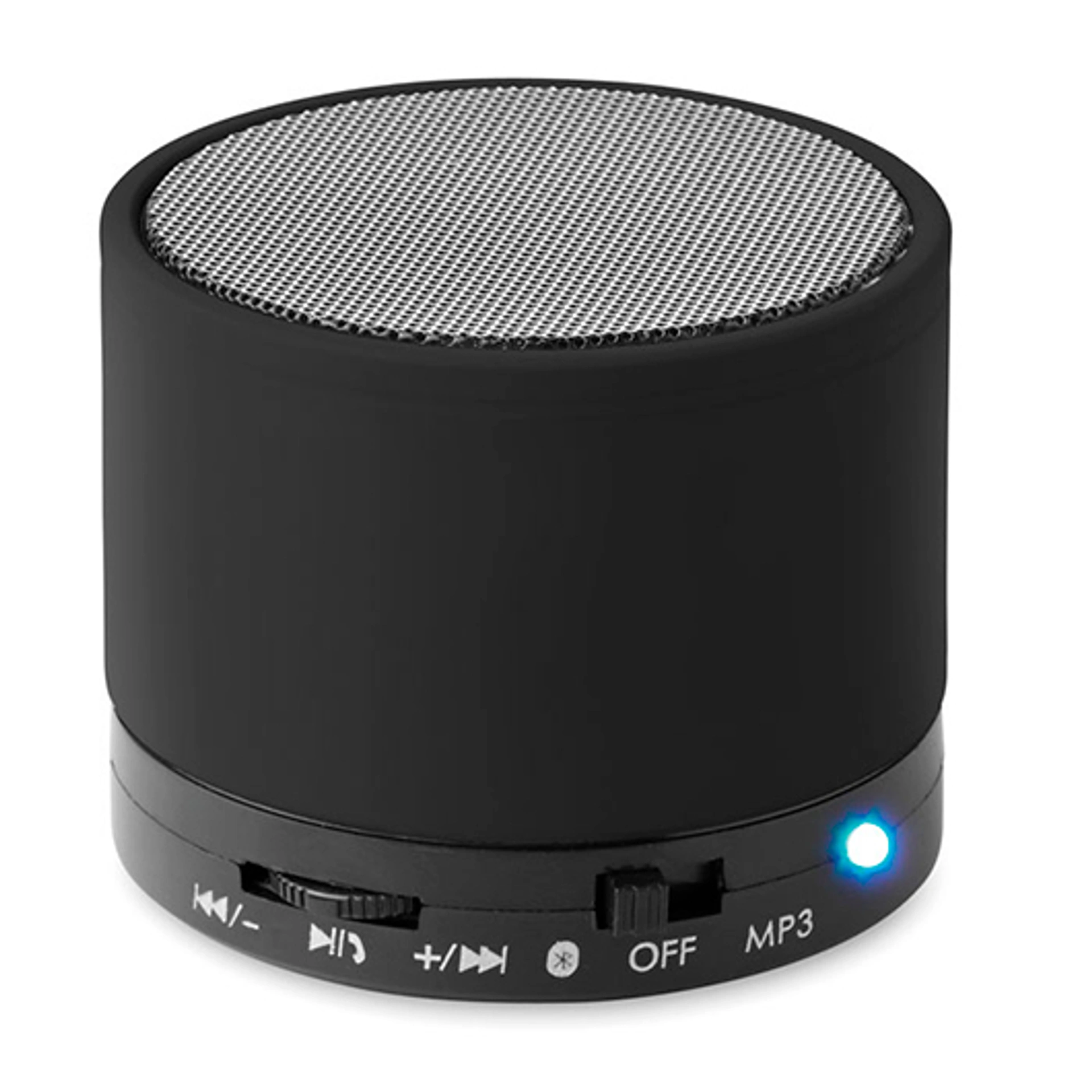ROUND BASS, Портативна Bluetooth-колонка, Ø6x4, 9 см - Чорний