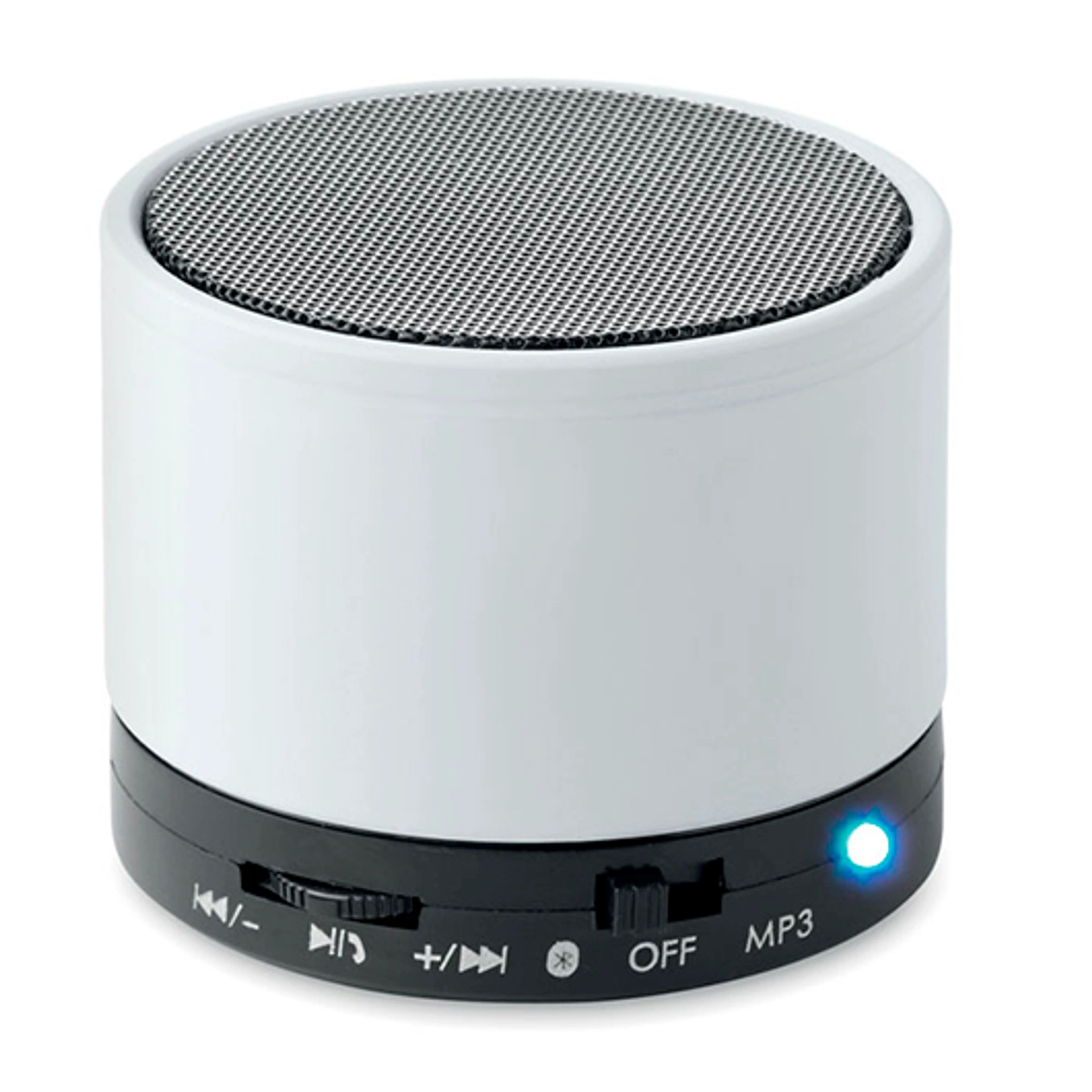 ROUND BASS, Портативна Bluetooth-колонка, Ø6x4, 9 см - Білий