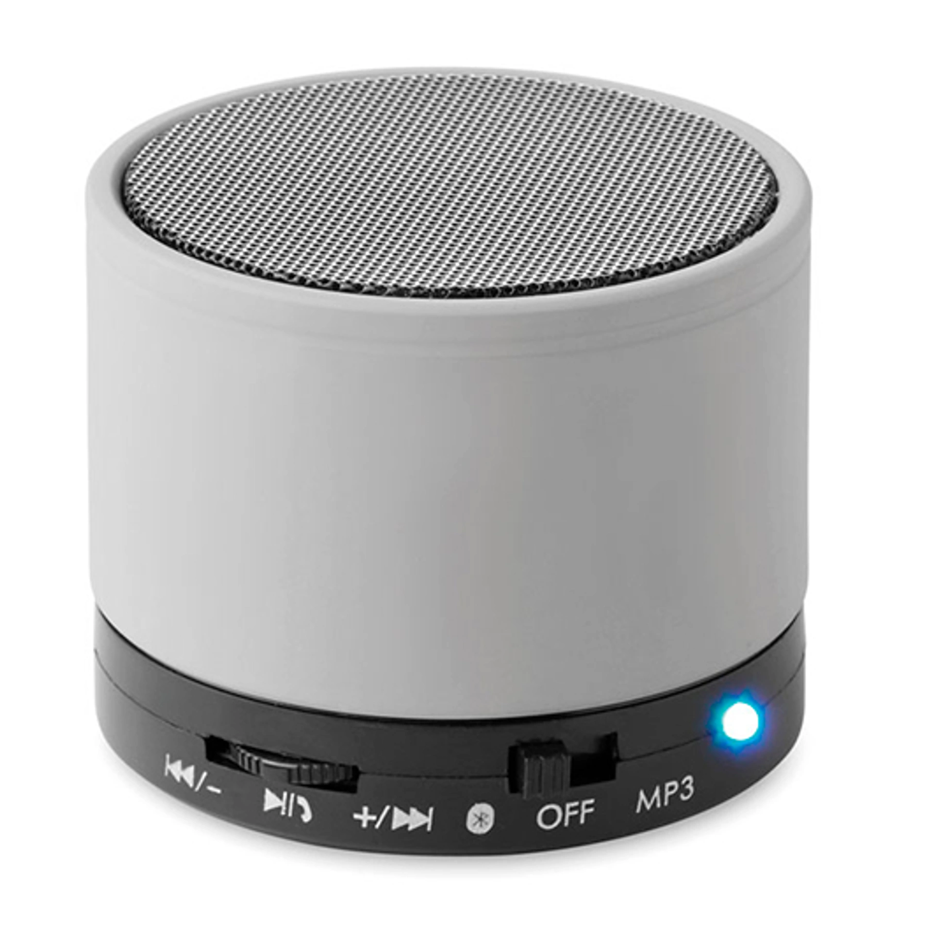 ROUND BASS, Портативна Bluetooth-колонка, Ø6x4, 9 см - Срібний