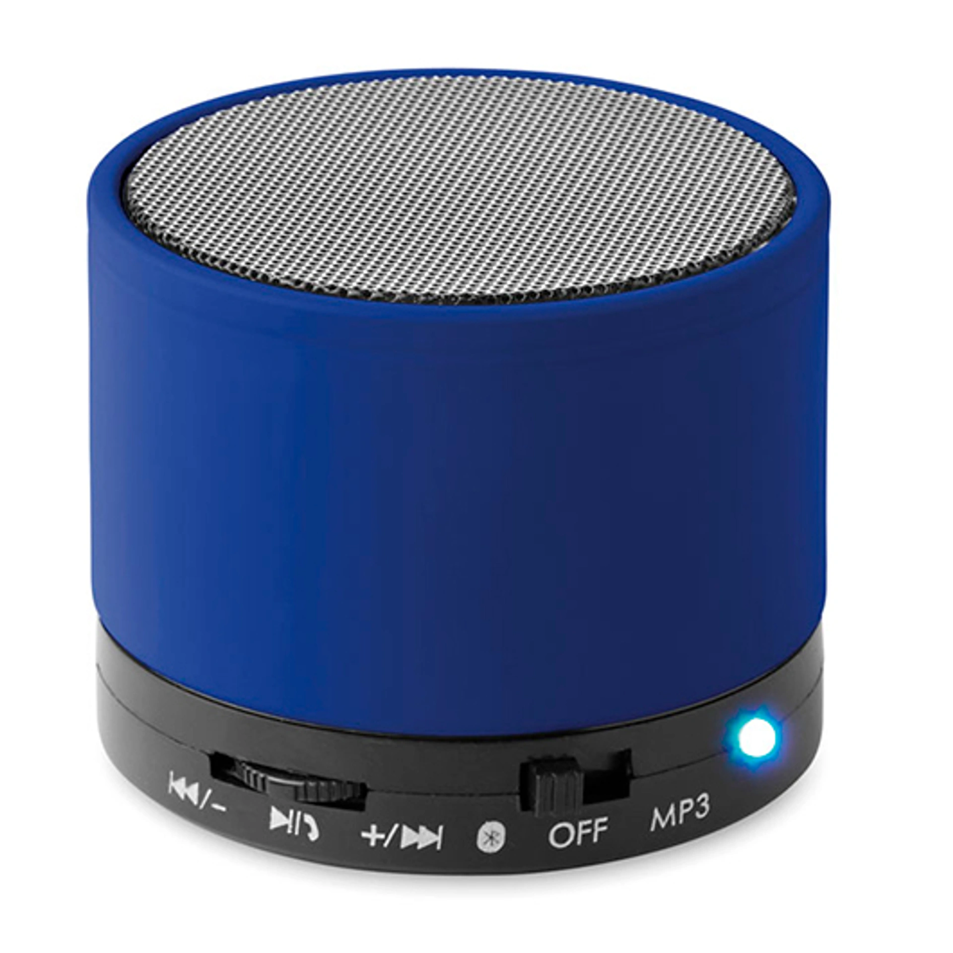 ROUND BASS, Портативна Bluetooth-колонка, Ø6x4, 9 см - Pantone 286C
