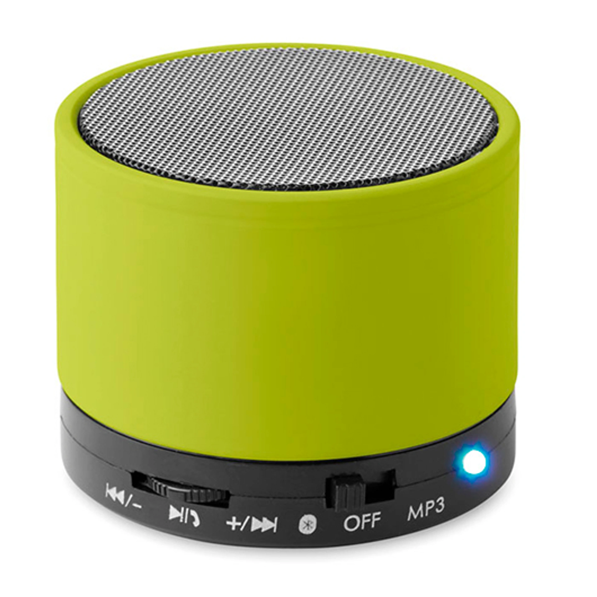 ROUND BASS, Портативна Bluetooth-колонка, Ø6x4, 9 см - Pantone 381C